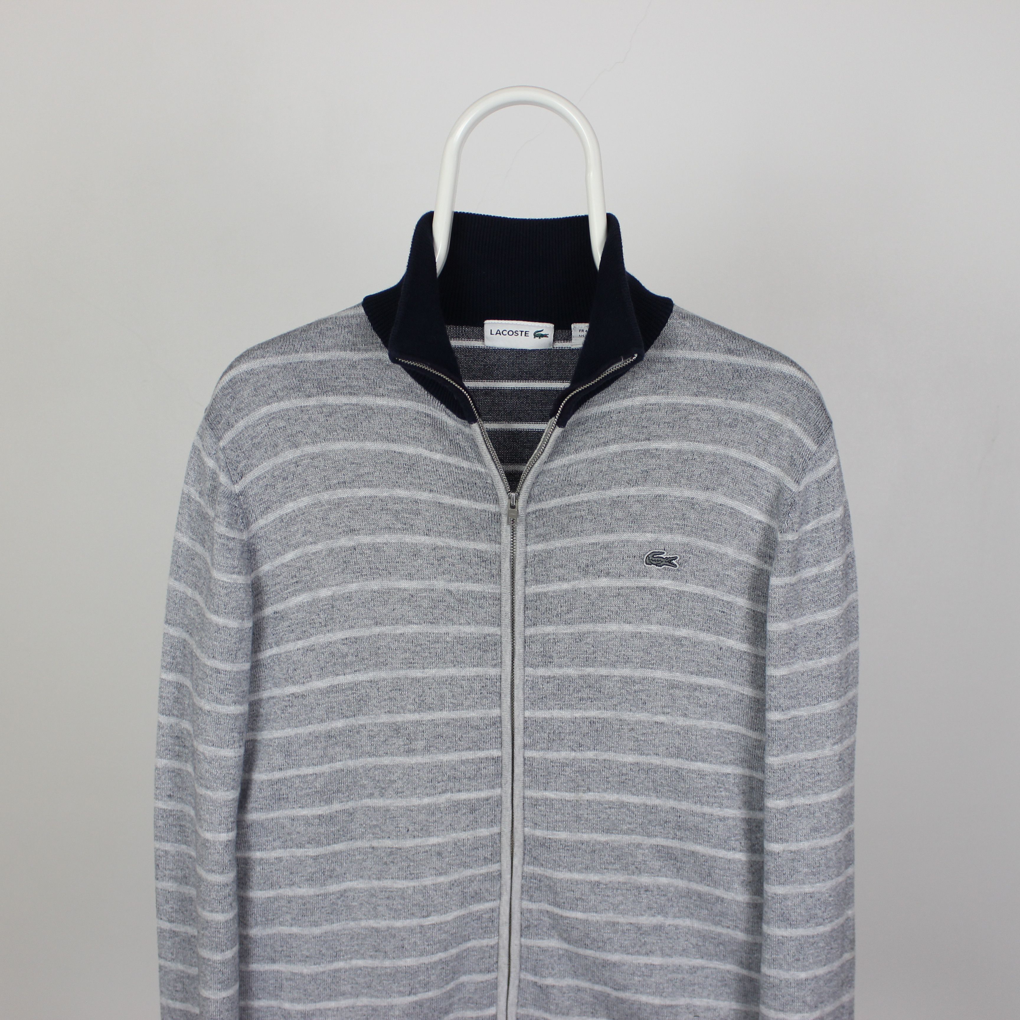 Lacoste Lacoste sweater full zip men M gray striped Size US M / EU 48-50 / 2 - 1 Thumbnail