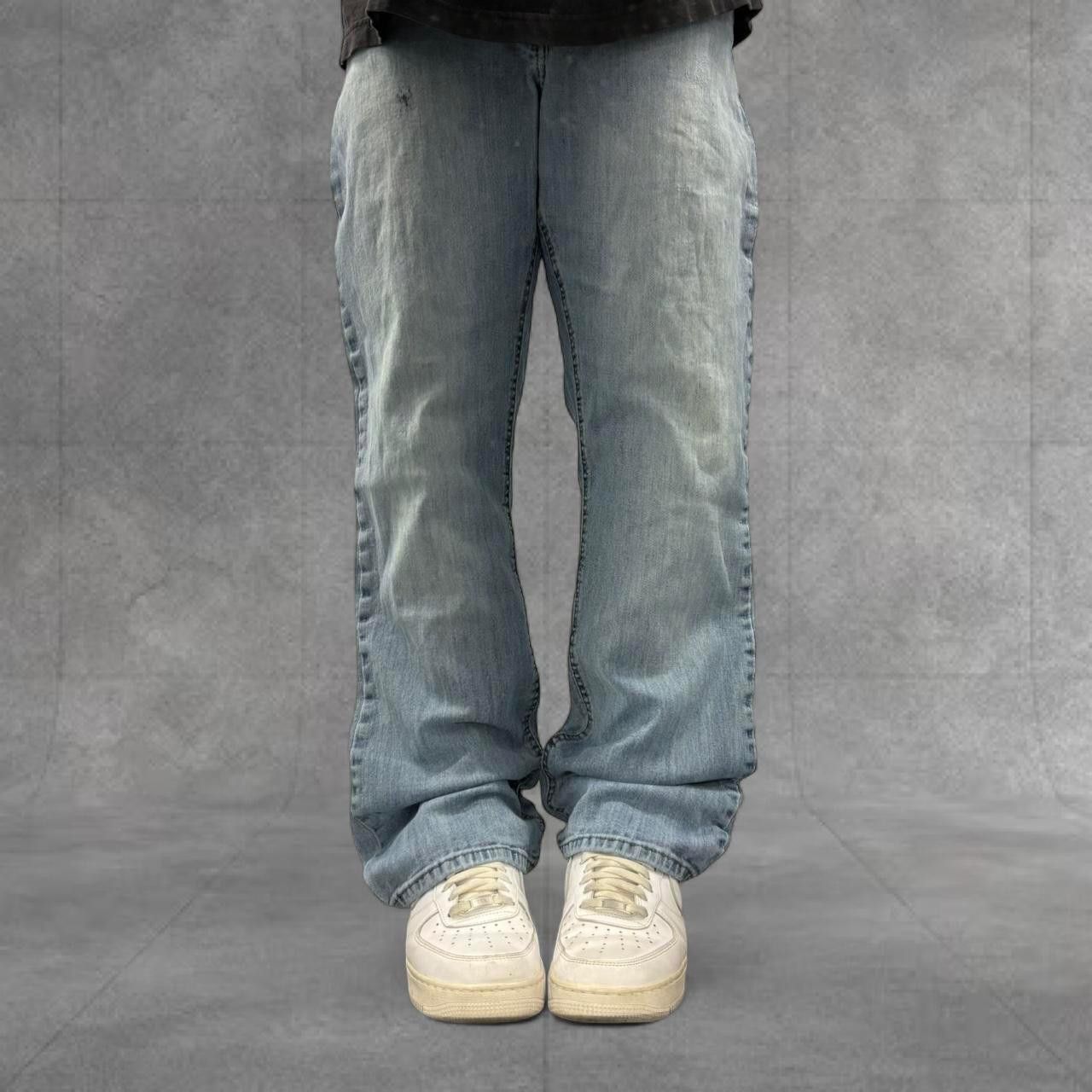 Vintage Crazy Vintage Y2K 2000s Baggy Skater Streetwear Light Blue Wash Denim Jeans! Size US 34 / EU 50 - 1 Thumbnail