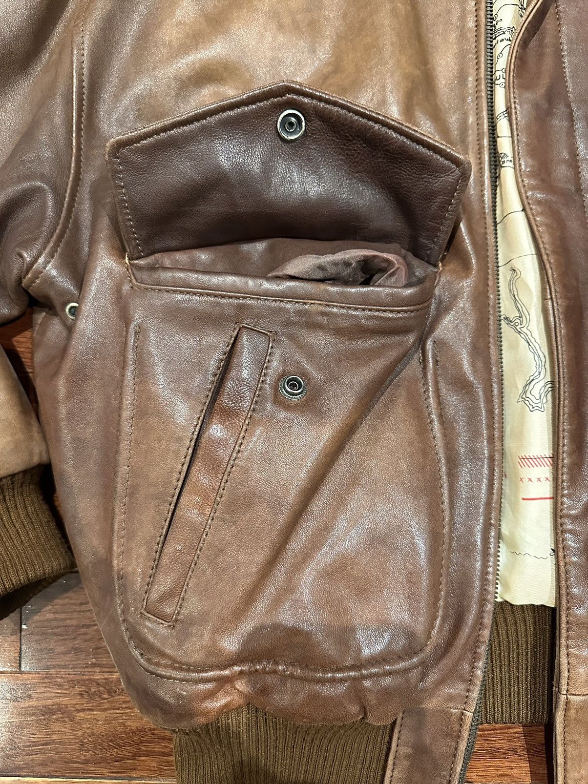 Avirex × Vintage RARE Avirex A-2 Leather Bomber Jacket Air Force Sleepy Time Size US M / EU 48-50 / 2 - 5 Thumbnail