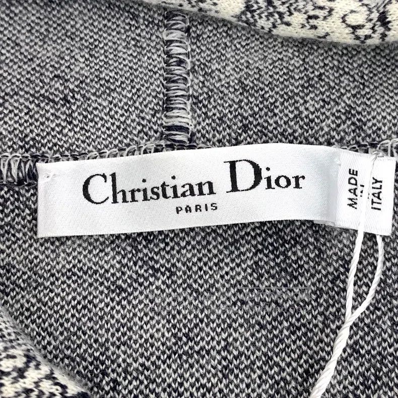 Dior Dior Grey animal jungle printed cashmere hooded drawstring Size XS / US 0-2 / IT 36-38 - 6 Thumbnail