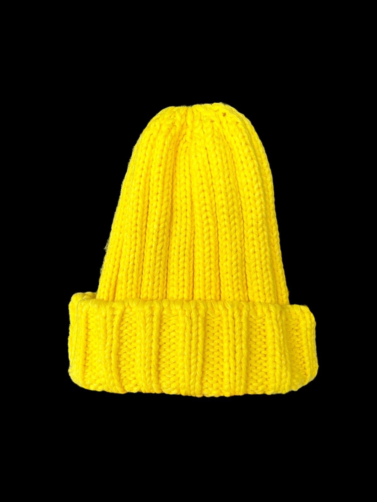 Japanese Brand × Kapital × Vintage Japanese Crochet Knitted yellow Beanie Hats 🎌☠️☠️ Size ONE SIZE - 1 Thumbnail