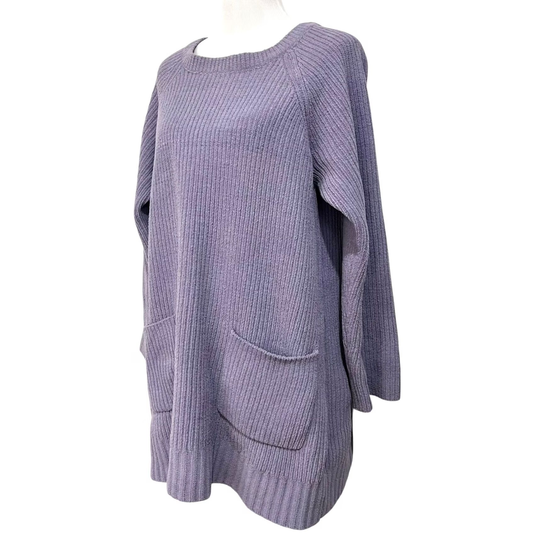 Soft Surroundings Soft Surroundings Cozy Chenille Tunic Sweater Pullover Lavender Women’s M Robe? Size M / US 6-8 / IT 42-44 - 3 Thumbnail