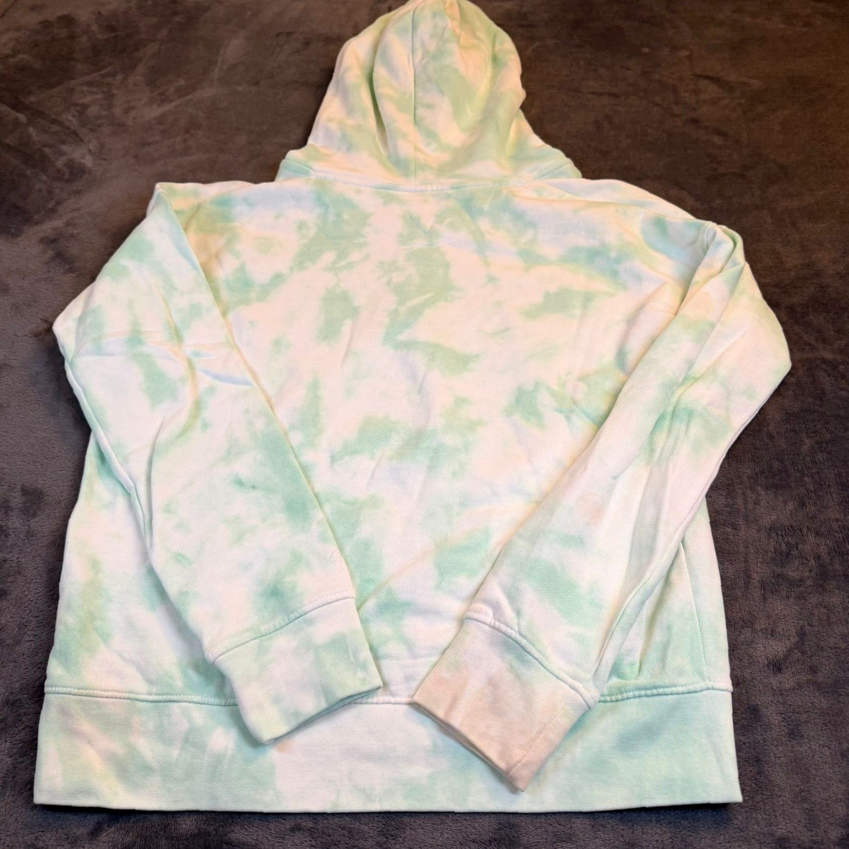 Vintage Big Cotton Hoodie Womens Medium Green White Montauk Tie Dye Pullover G7152 NEW Size M / US 6-8 / IT 42-44 - 4 Thumbnail