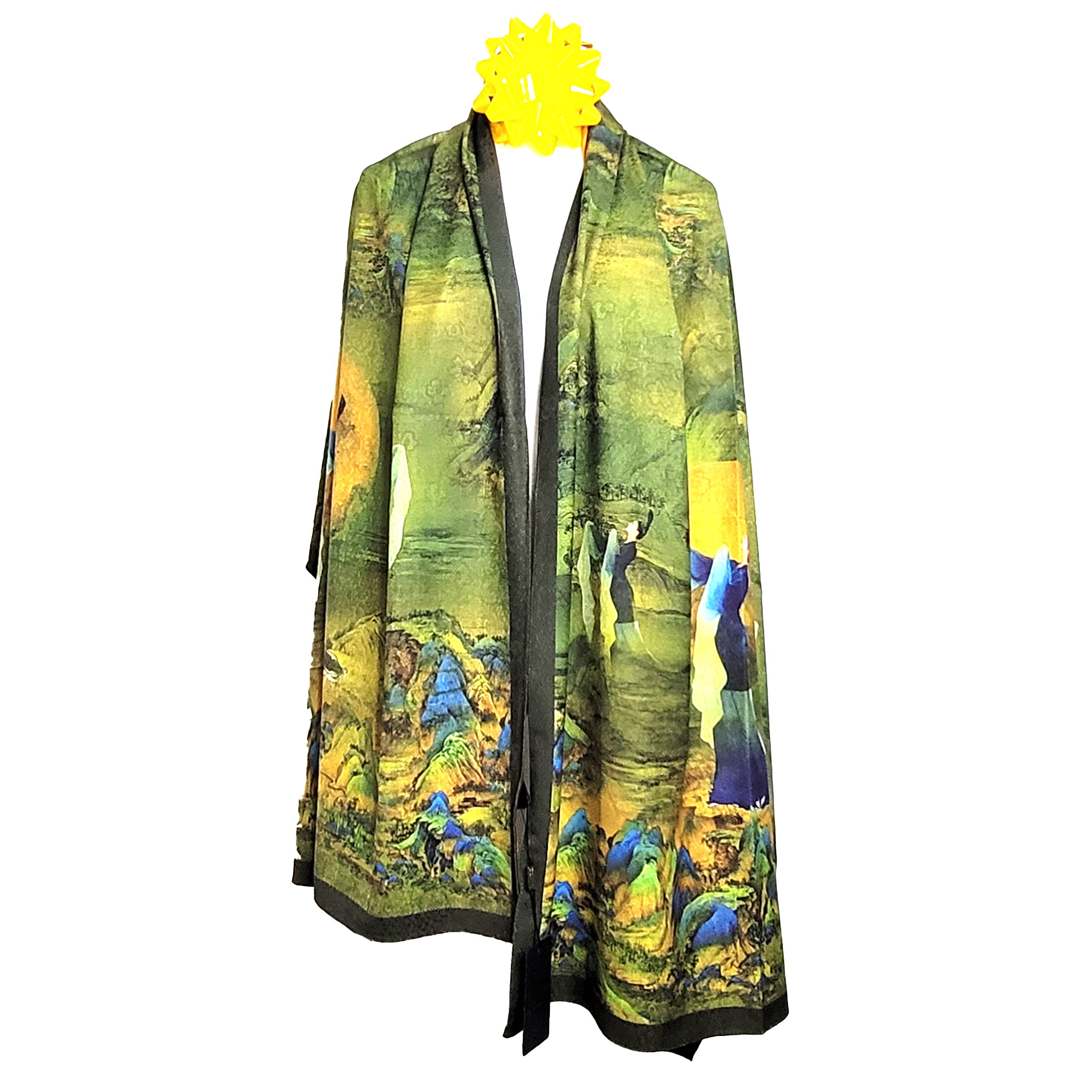 Other Double-Sided Silk Scarf 27"x70" Long Rectangle 3315 Size ONE SIZE - 4 Thumbnail