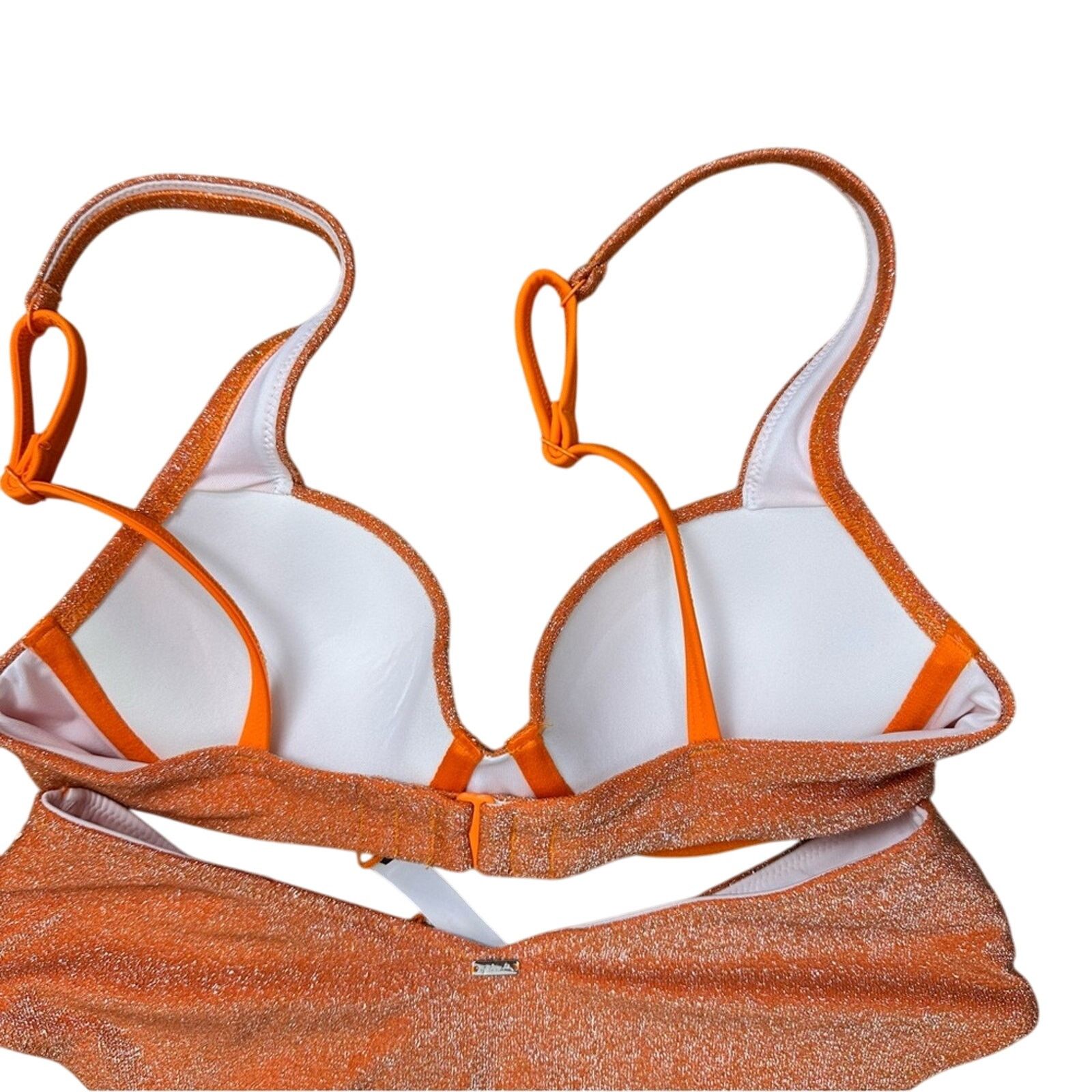Victoria's Secret Victoria’s Secret Orange Brazilian Shimmer Bikini Size XS/S Size ONE SIZE - 7 Thumbnail