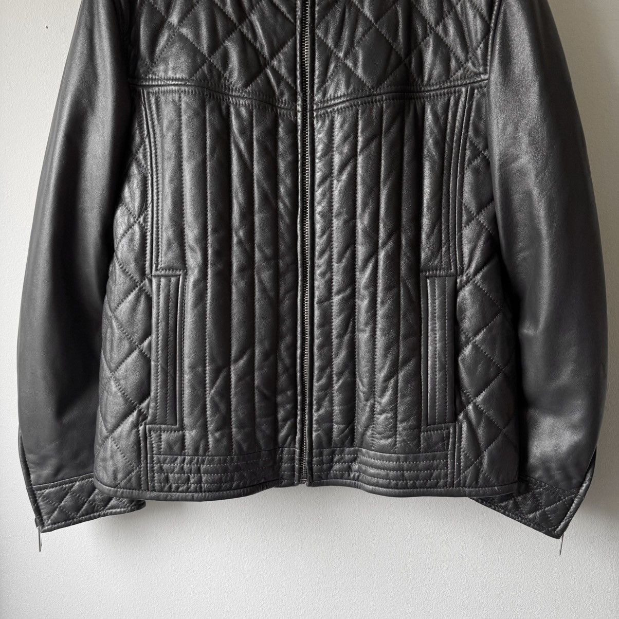 Dolce & Gabbana Dolce Gabbana FW2007 Quilted Padded Leather Café Racer Size US L / EU 52-54 / 3 - 3 Thumbnail