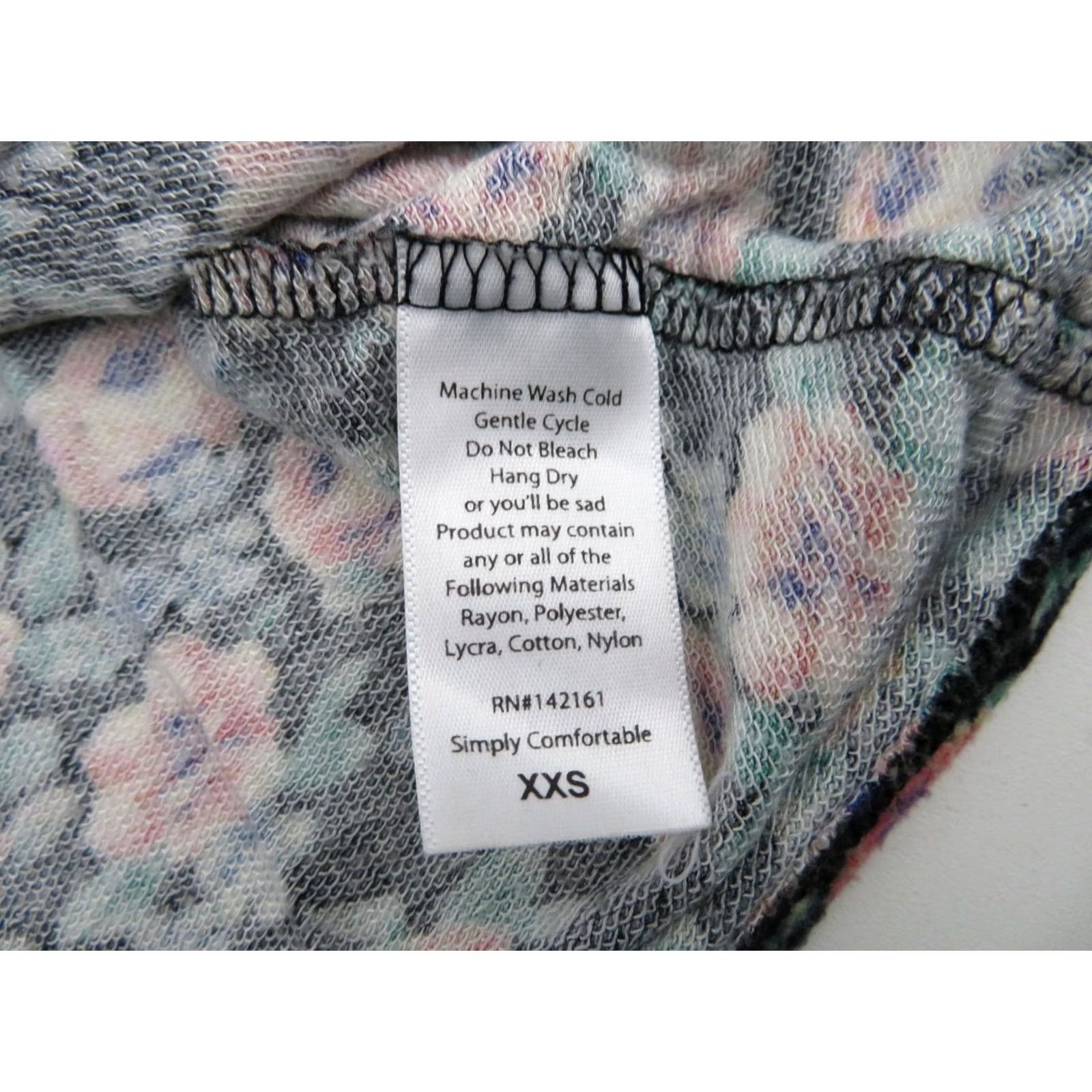 Vintage LuLaRoe Julia Dress 2XS Black Floral Flowers Bodycon Unicorn EUC Size XXS / US 00 / IT 34 - 7 Thumbnail