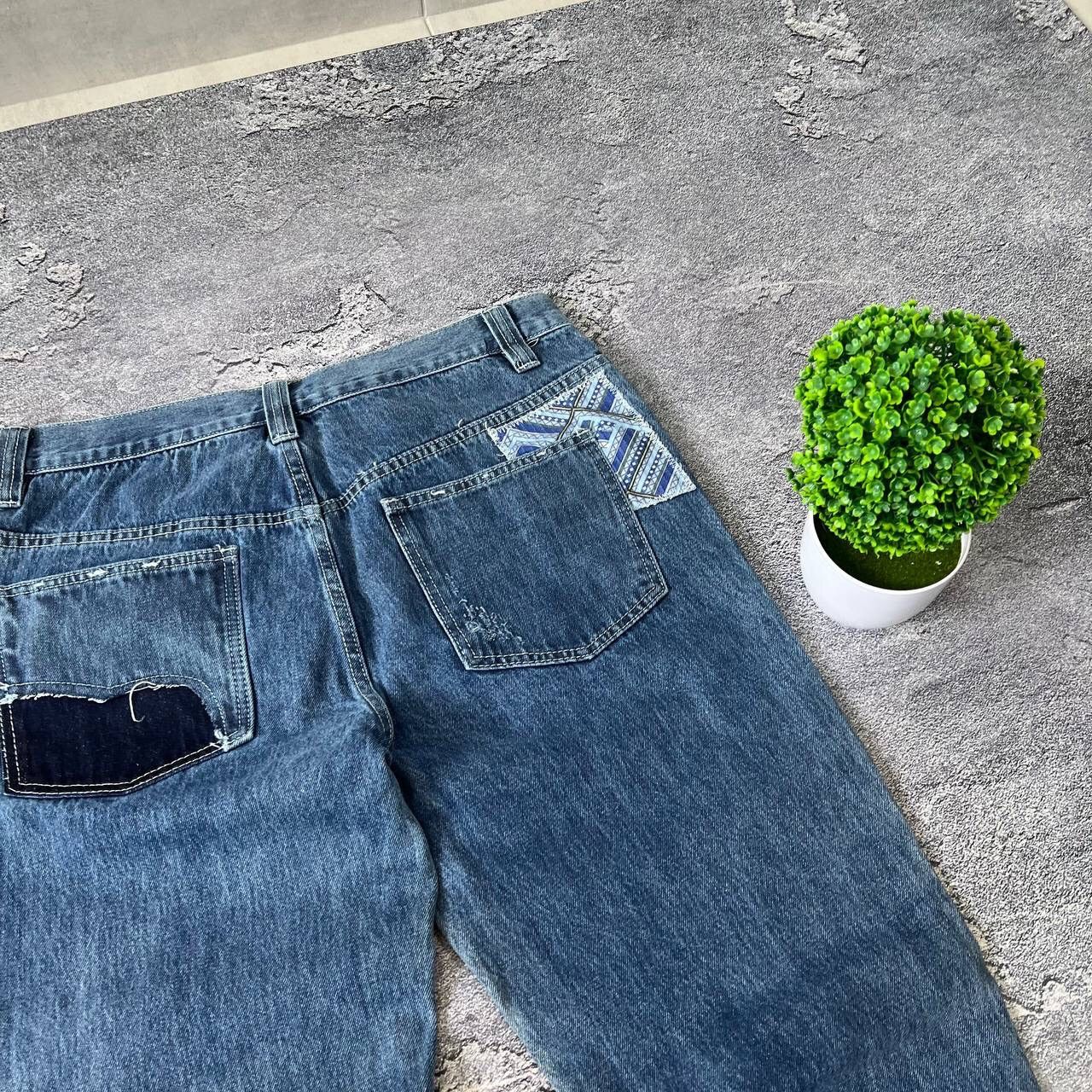 Japanese Brand Jeans Dirty Pants Faded Crash Denim Thrashed Y2K Distressed Size US 34 / EU 50 - 3 Thumbnail