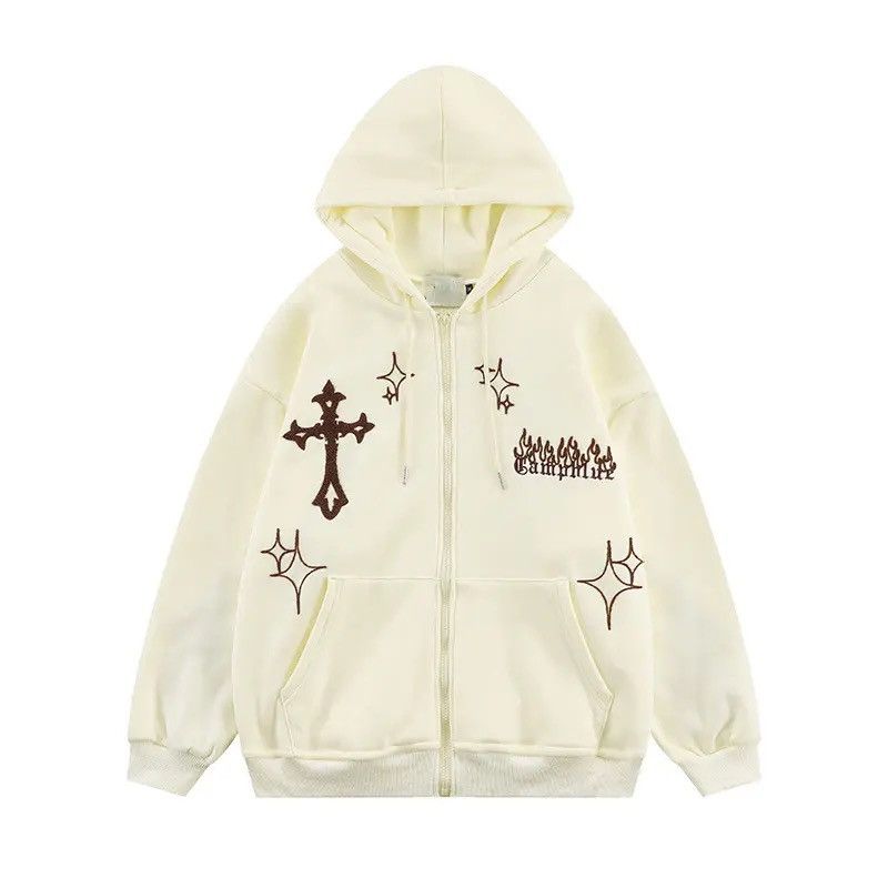 Japanese Brand Gothic Embroidered Cardigan Hoodies Size US L / EU 52-54 / 3 - 2 Thumbnail