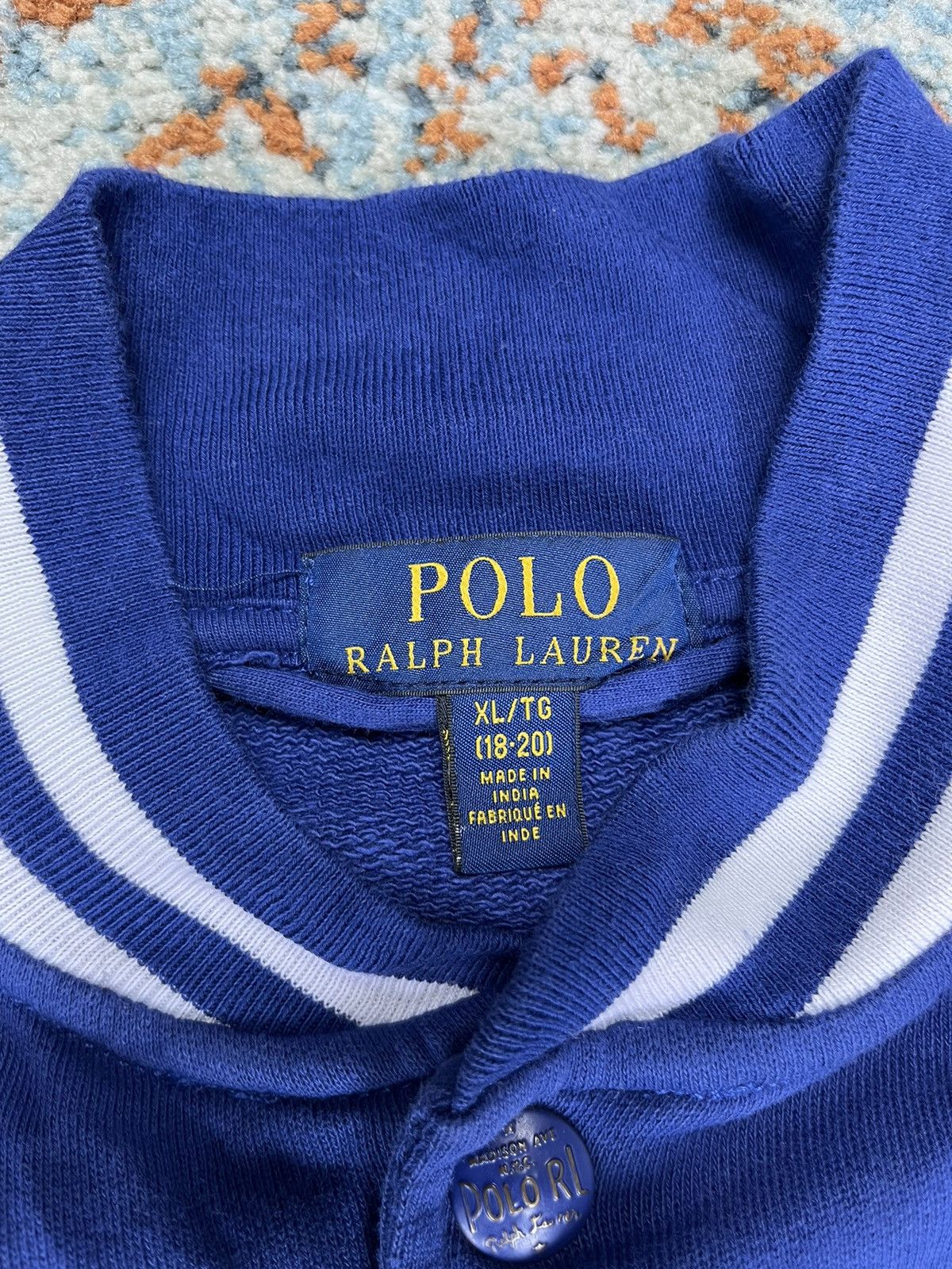 Polo Ralph Lauren × Vintage Vintage 00s Polo Ralph Lauren 67 baseball button sweatshirt Size US L / EU 52-54 / 3 - 11 Thumbnail
