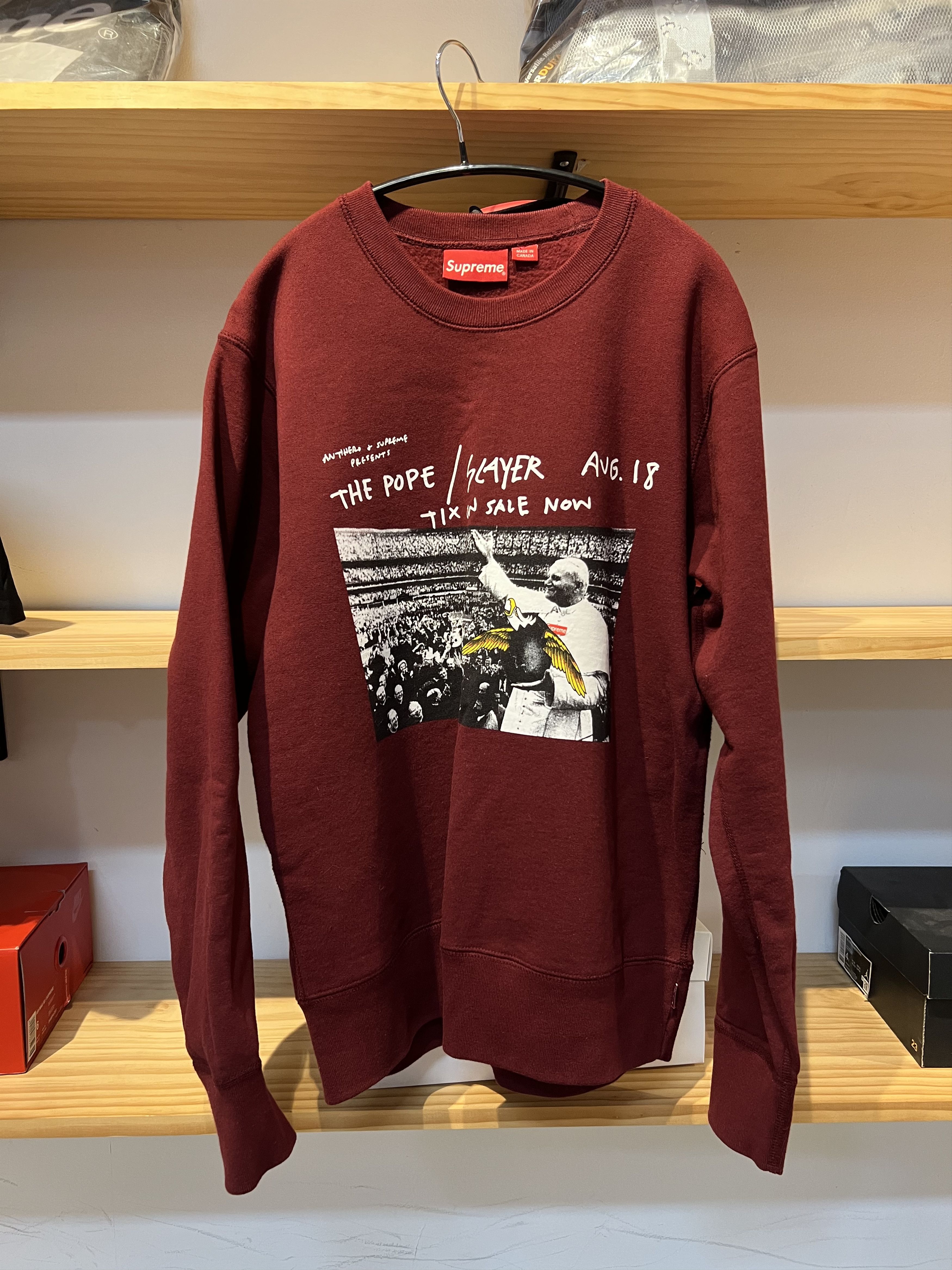 Supreme x anti hero crewneck