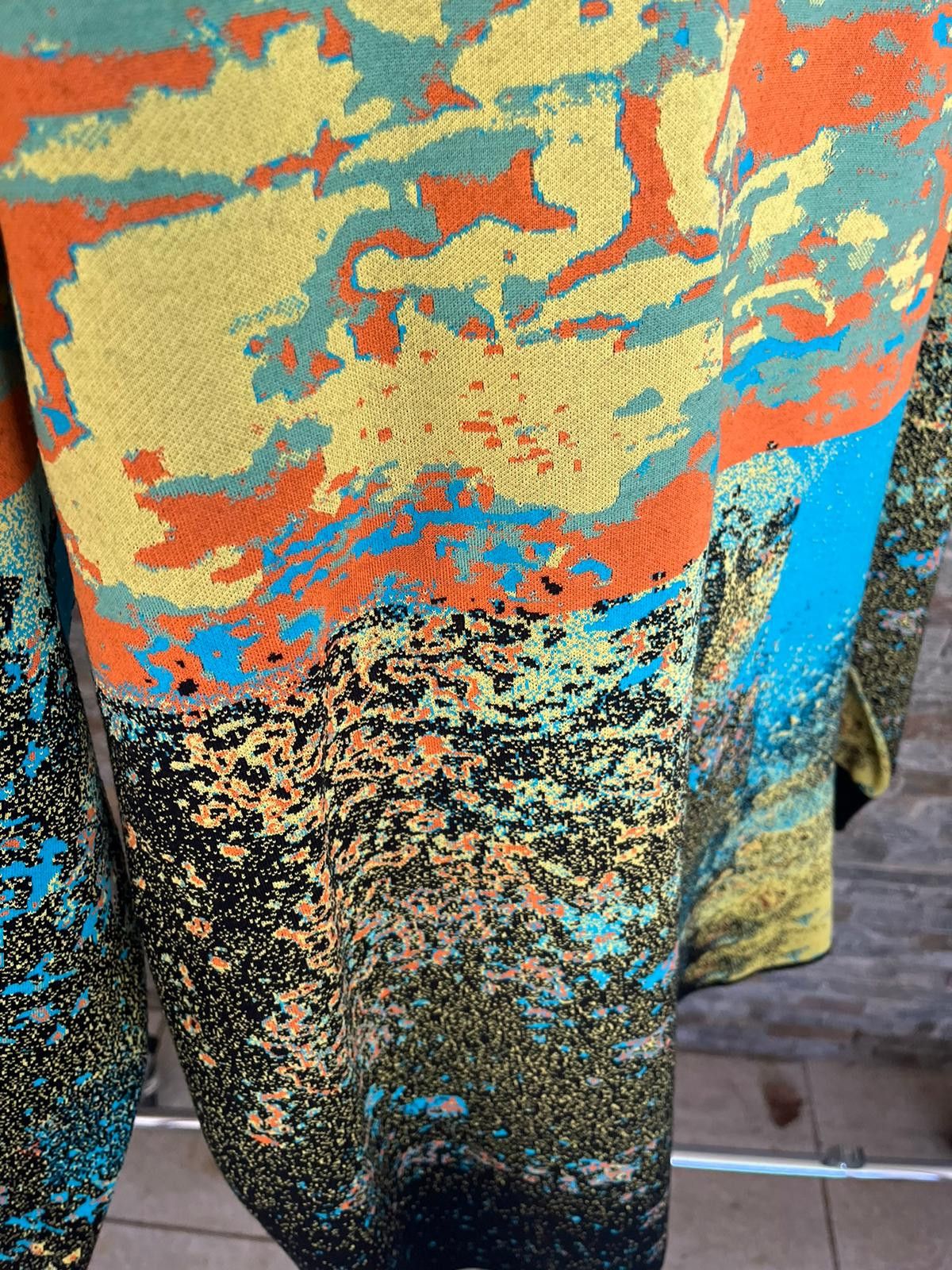ELN High Neck Digital Camo Sweater in Multicolor