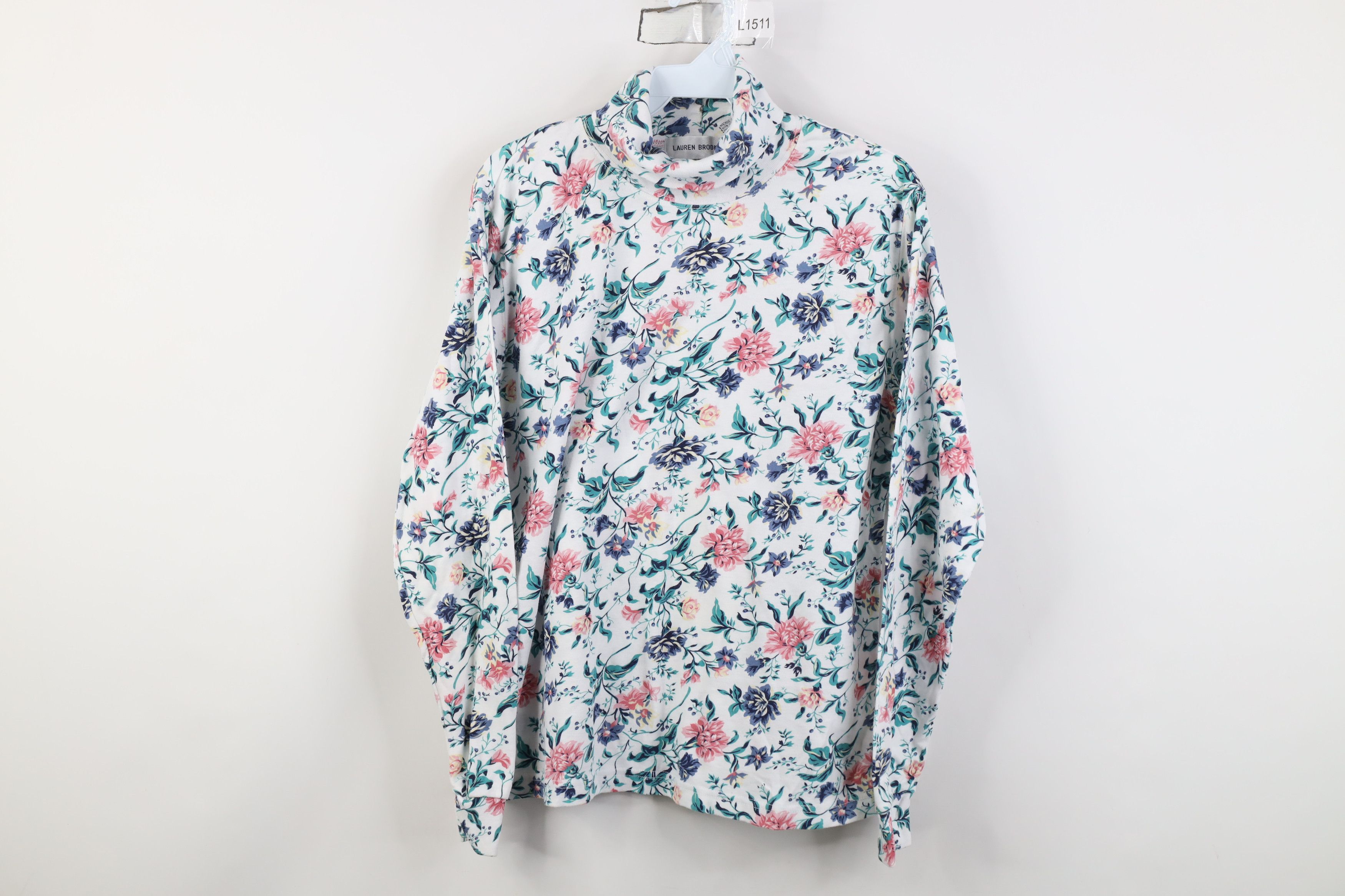 Vintage Vintage 90s Streetwear All Over Print Turtleneck T-Shirt Size M / US 6-8 / IT 42-44 - 1 Thumbnail