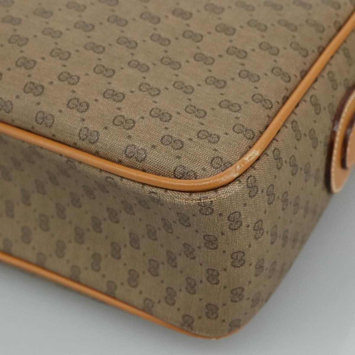 GUCCI Micro GG Supreme Shoulder Bag Pvc Beige