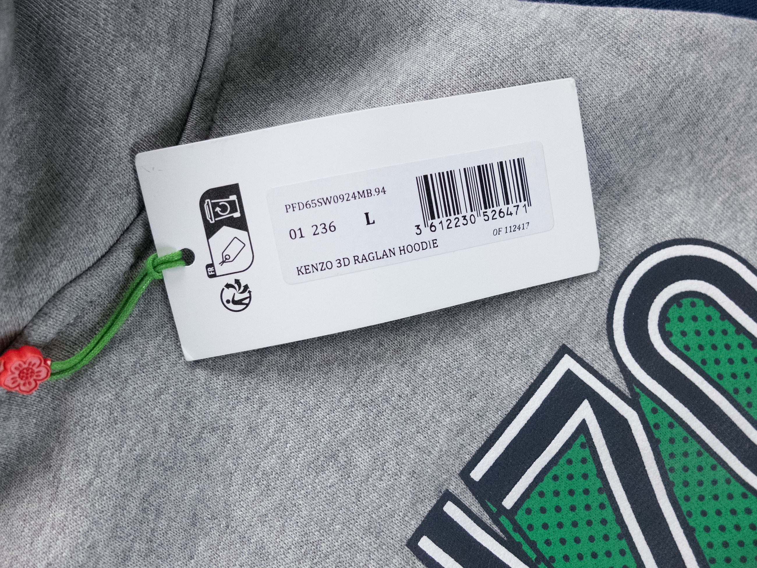 Kenzo KENZO gray & navy blue logo print hoodie sweatshirt Large Size US L / EU 52-54 / 3 - 7 Thumbnail