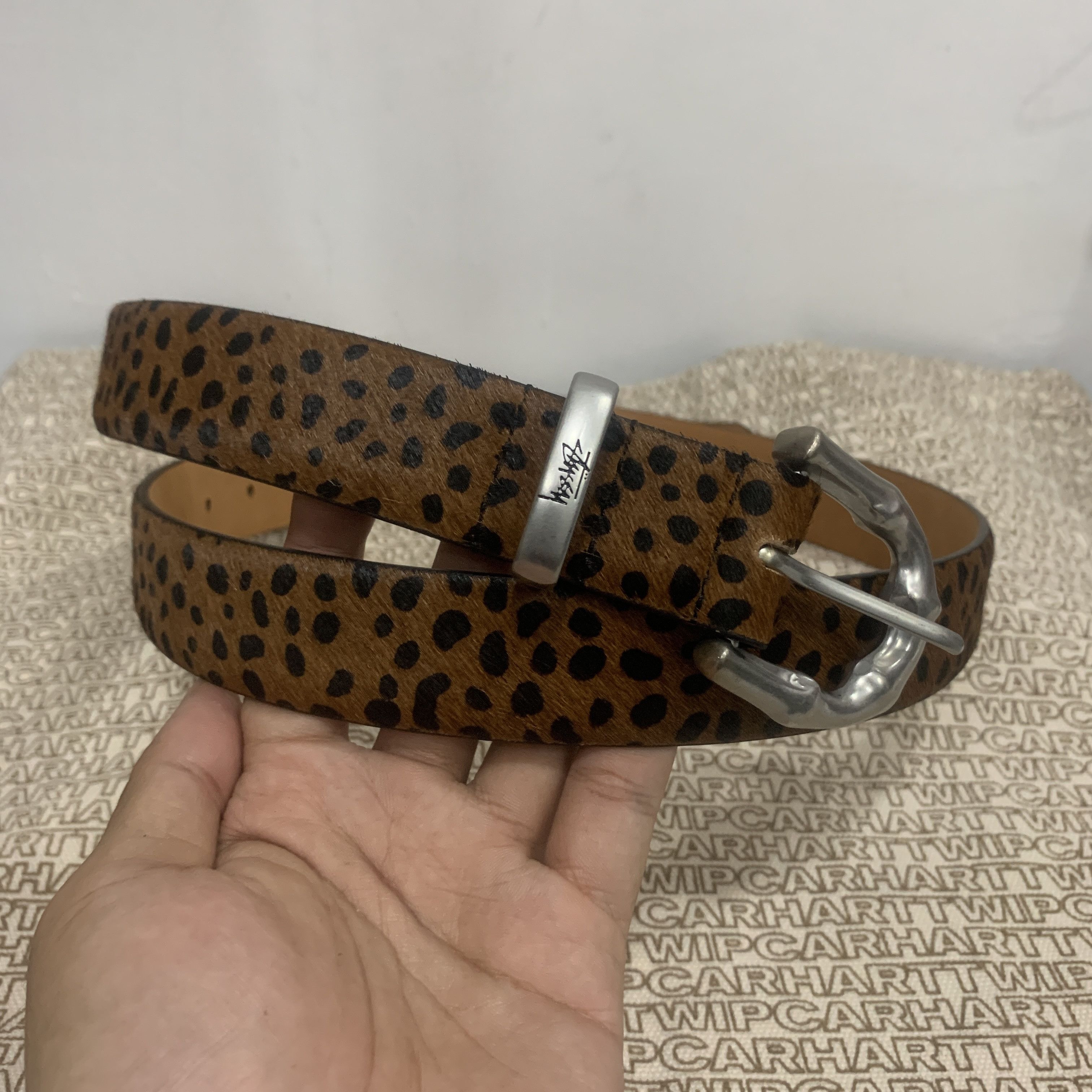 Stussy Stussy BAMBOO BUCKLE BELT Citron Croc (S/M) | Grailed