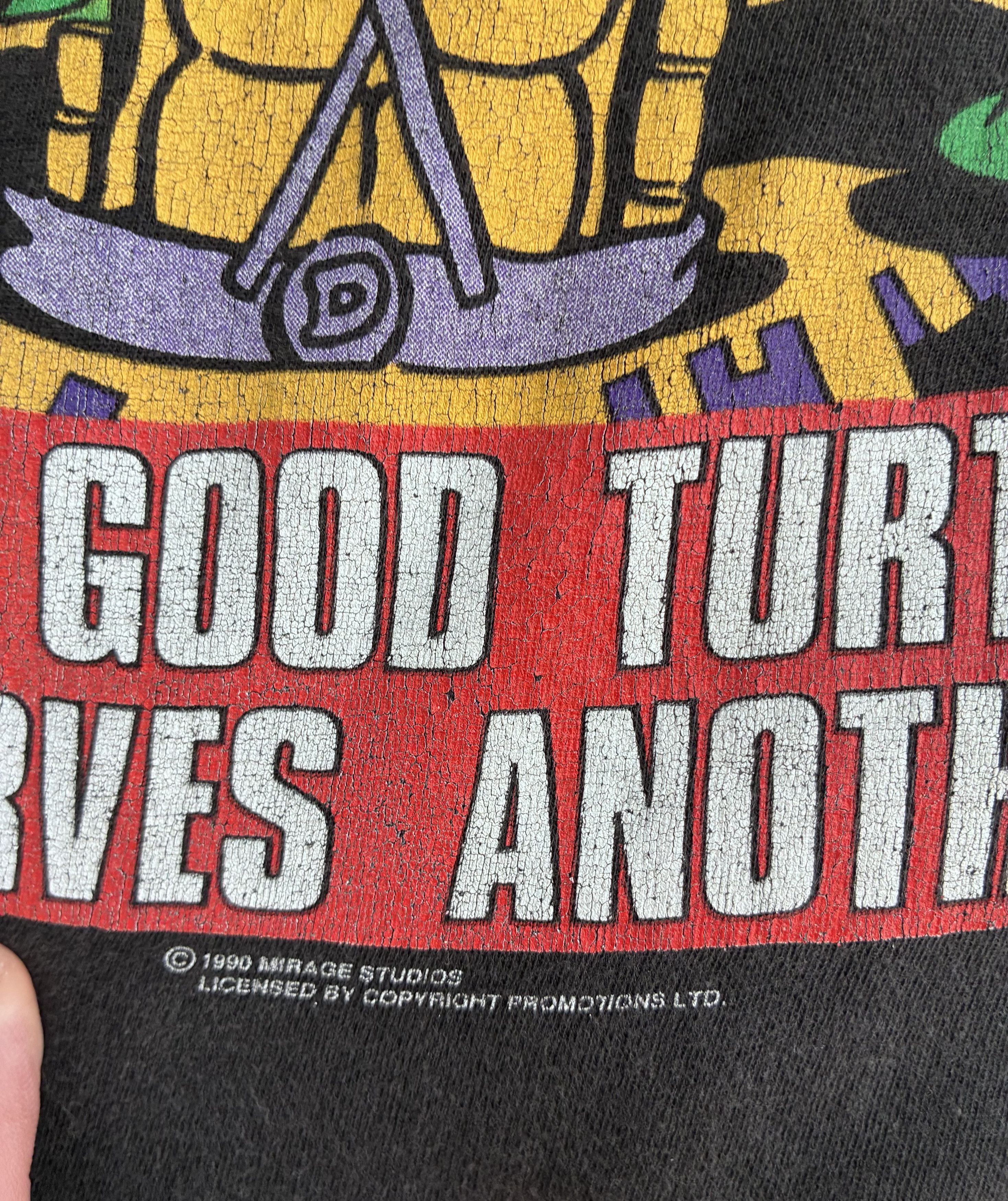 Mirage Vintage 1990 TMNT Hero Turtles Graphic Tee Size US M / EU 48-50 / 2 - 2 Thumbnail