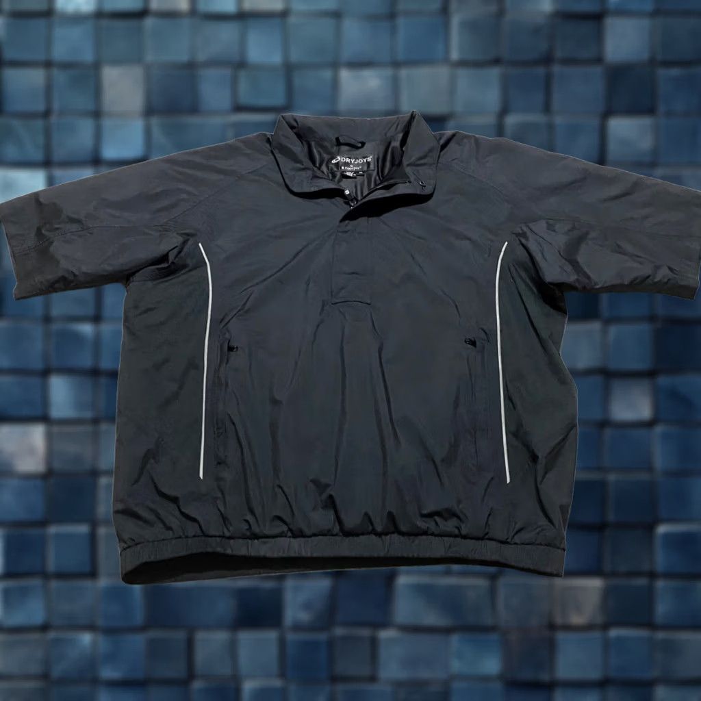 Footjoy FootJoy Dryjoys Windbreaker Jacket Black XL Short Sleeve Golf Pocket Mens XS? Size US 36 / EU 52 - 1 Thumbnail