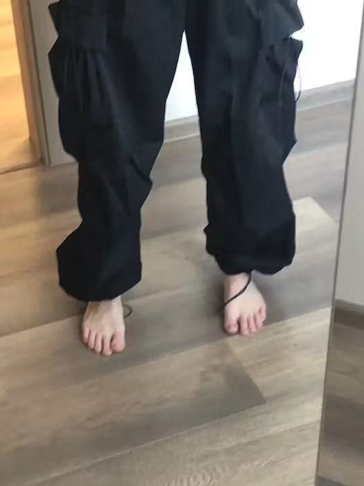 Japanese Brand Black Color Elastic Waist Cargo Pant Size US 30 / EU 46 - 5 Thumbnail