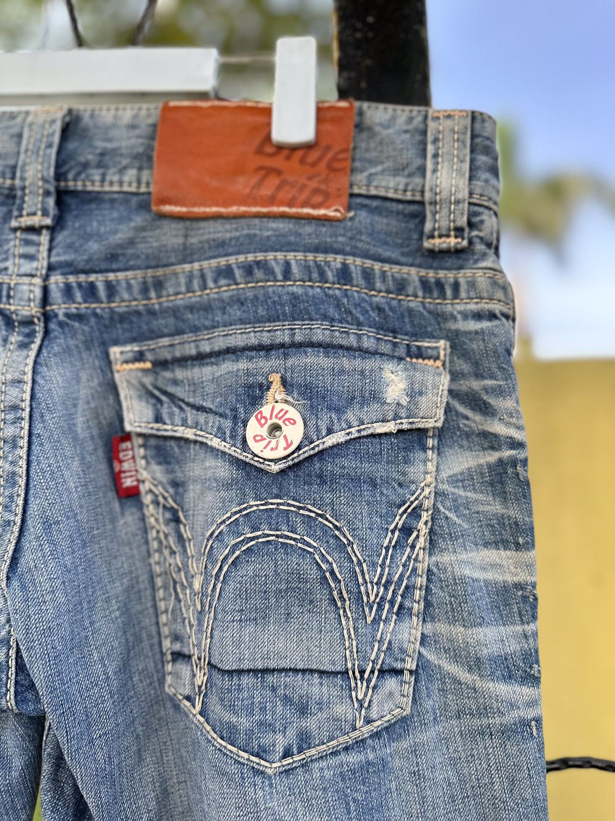 If Six Was Nine Vintage Edwin Surf Board Blue Trip Bootcut . Size US 33 - 5 Thumbnail