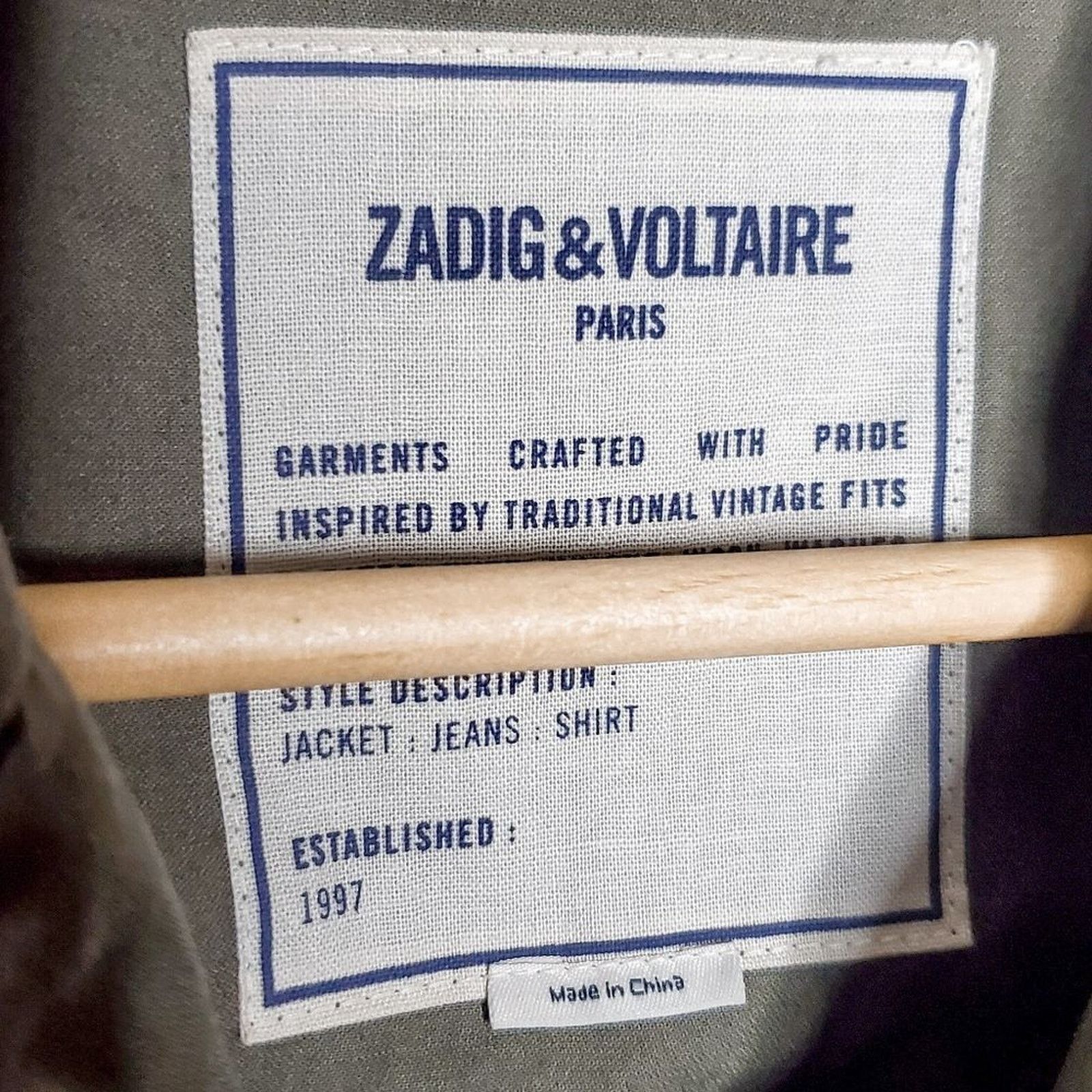 Zadig & Voltaire Zadig & Voltaire Kalen Army Green Cargo Pocket Jacket Sz S Size S / US 4 / IT 40 - 6 Thumbnail