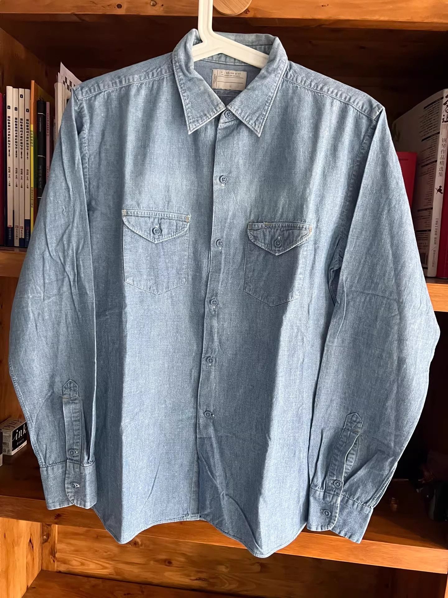 Old Joe Old Joe Denim Blue Washed Work Shirt Size US M / EU 48-50 / 2 - 3 Thumbnail