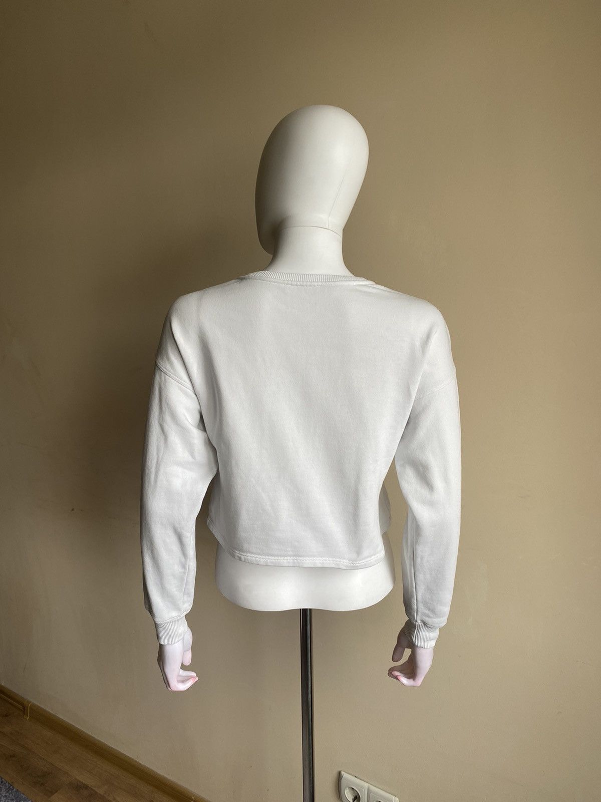 Chloe Chloe Womens White Cropped Sweatshirt Size 12 Size M / US 6-8 / IT 42-44 - 6 Thumbnail