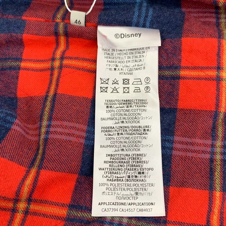 Gucci GucciDisney co-branded red plaid cotton lapel long-sleeved Size US S / EU 44-46 / 1 - 6 Thumbnail