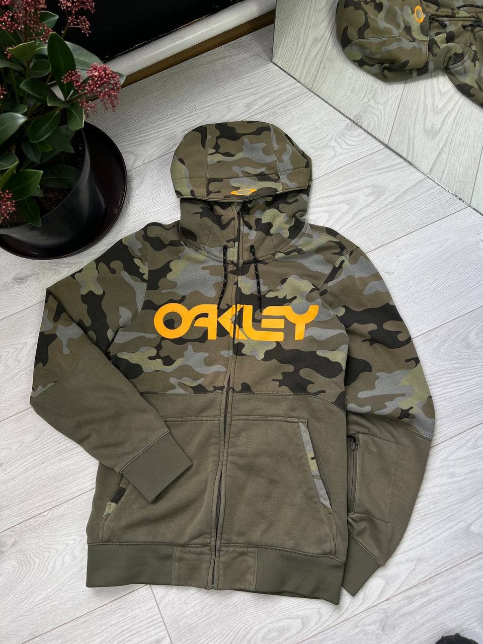 Rare Oakley Tigers Stripe Camoflage Zip Hoodie