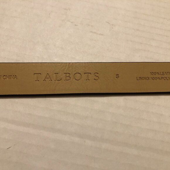 Talbots TALBOTS women's new black leather belt size: S Size ONE SIZE - 5 Thumbnail