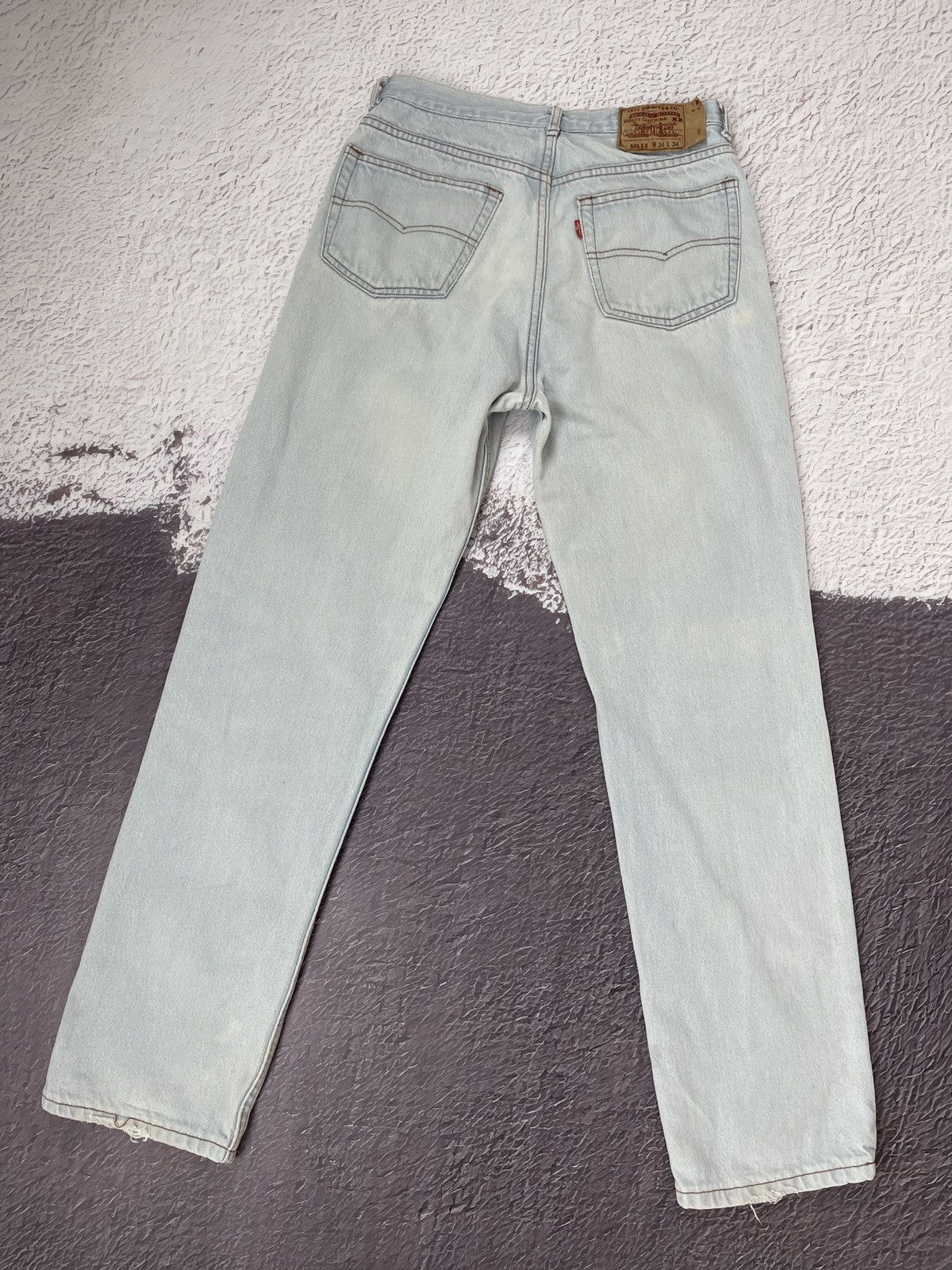Levi's Levi’s 501XX (0660) vintage 90s light blue distressed denim Size US 30 / EU 46 - 1 Thumbnail
