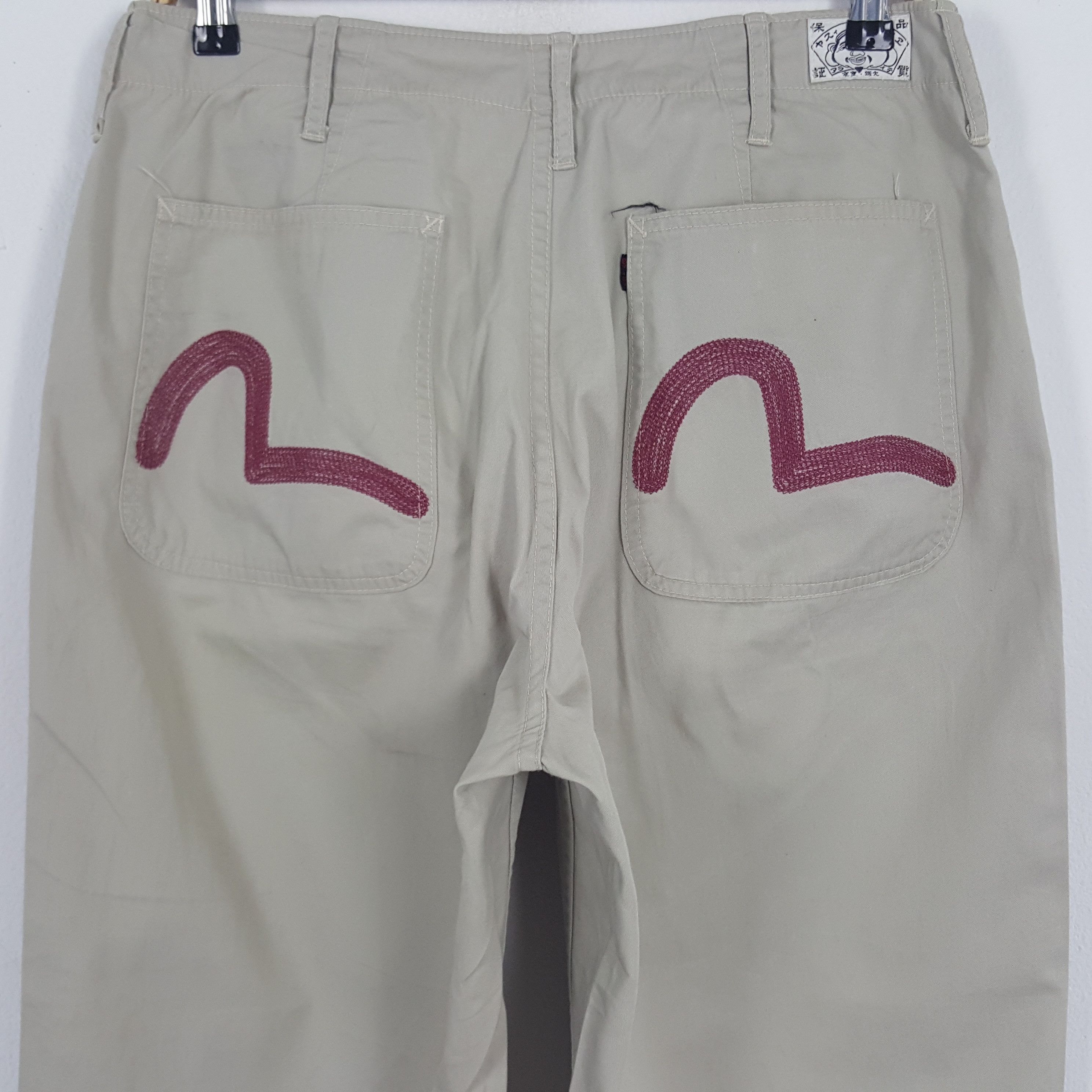 Evisu × Vintage Vintage Evisu Custom Art Daicock Red Japan Pants Size US 31 - 5 Thumbnail