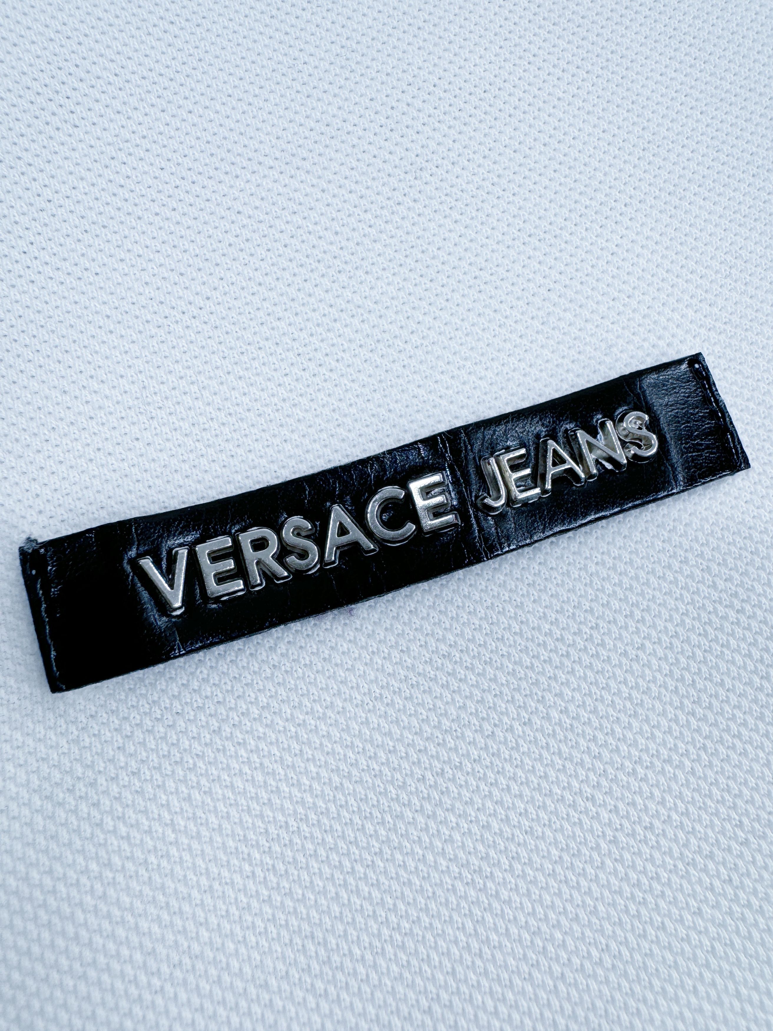 Versace Versace Jeans Polo T-Shirt White Color & Chest Leather Logo Size US S / EU 44-46 / 1 - 10 Thumbnail