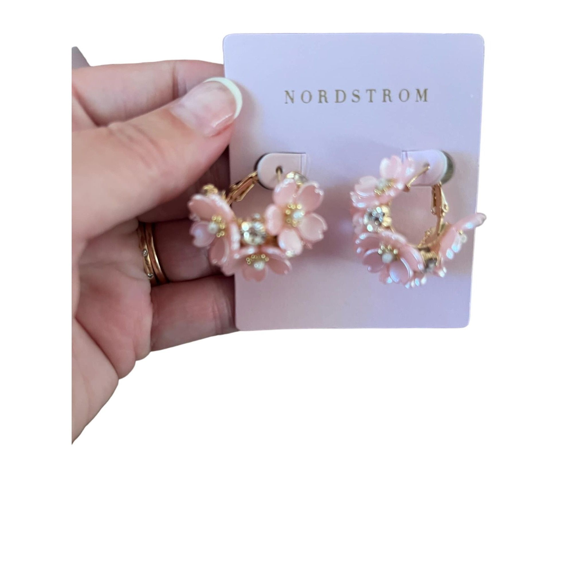 Bloomingdale's Bloomingdale’s Crystal Gold Pleated Flower Series Hoop Fashi Size ONE SIZE - 1 Thumbnail