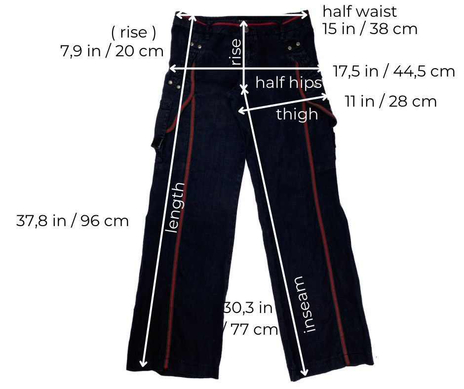 Gucci × Vintage GUCCI SS2007 Y2K MENS CARGO PANTS WIDE LEG BLACK COTTON 28 Size US 28 / EU 44 - 2 Thumbnail