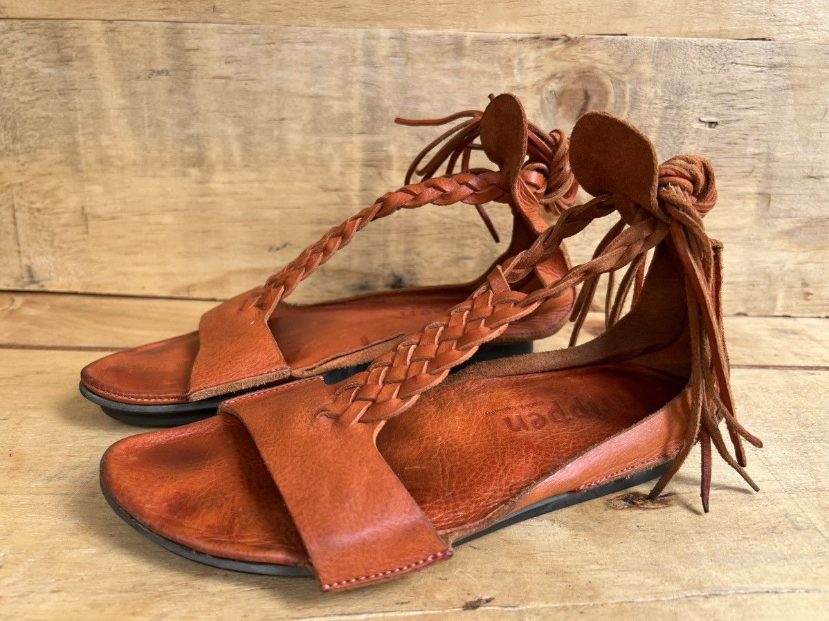 Trippen Trippen Womens Curls Orange Leather Sandals Size US 8 / IT 38 - 1 Thumbnail