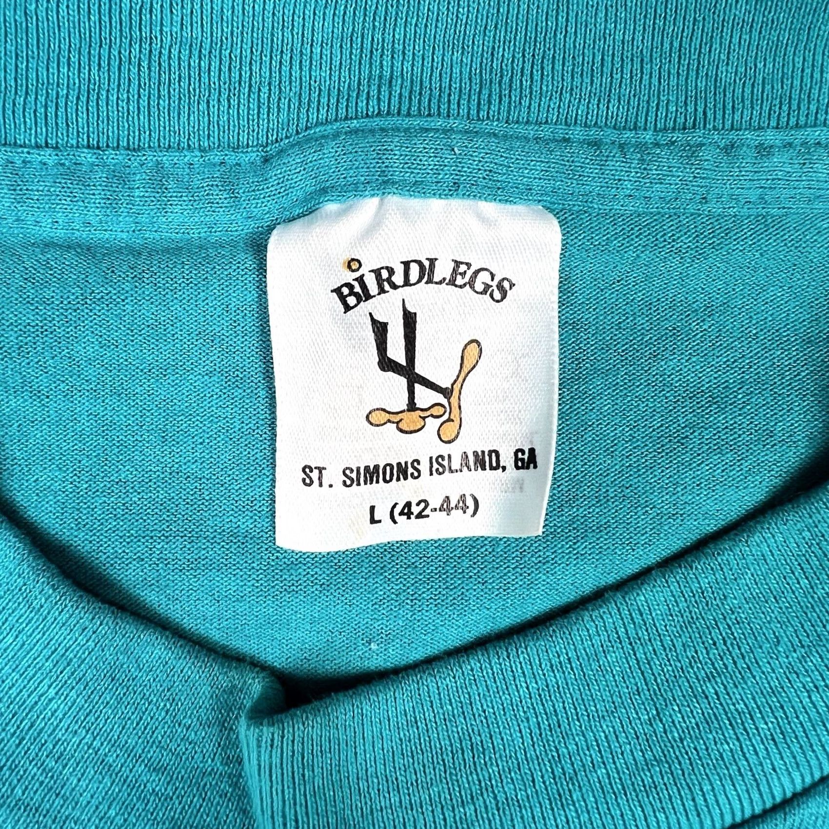 Vintage VINTAGE Atlanta Graphic Blue T-Shirt Large Puff Print USA Birdlegs Unisex Adults 90s Single Stitch Graphic Tee Size US L / EU 52-54 / 3 - 2 Thumbnail