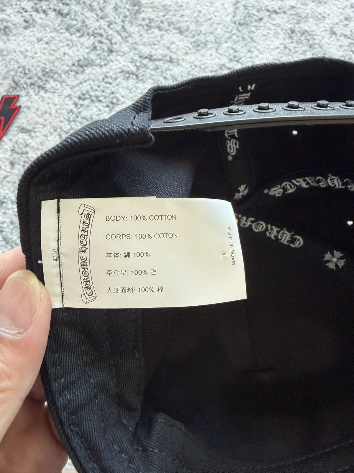 Chrome Hearts Vertical CH Baseball Hat Size ONE SIZE - 5 Thumbnail
