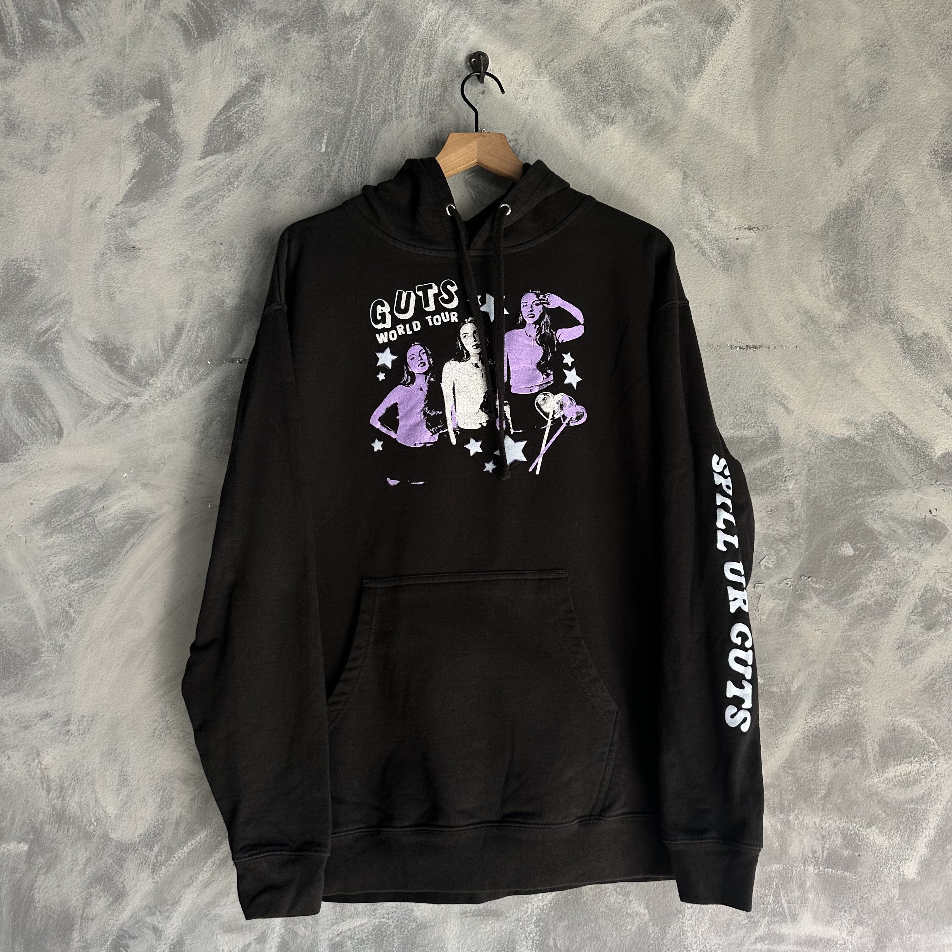 Other Olivia Rodrigo Hoodie Womens Large Black Guts World Tour Size L / US 10 / IT 46 - 1 Thumbnail
