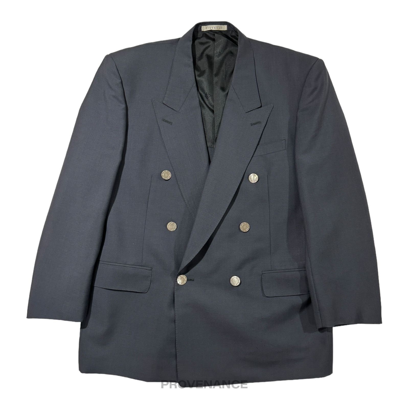 Givenchy 🔴 Givenchy Double Breasted Peak Lapel Jacket - Navy 38 Size US M / EU 48-50 / 2 - 1 Thumbnail