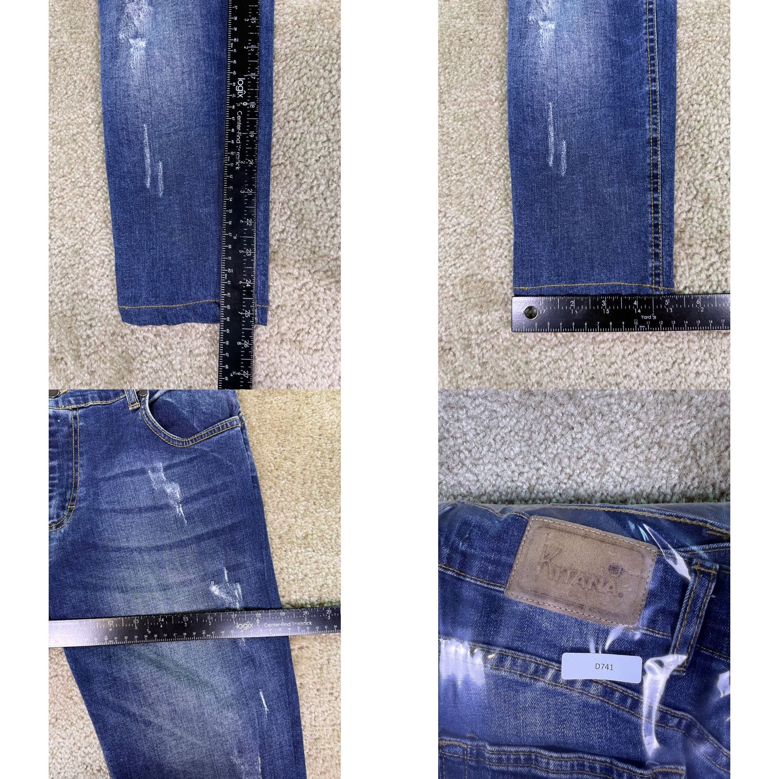 Vintage VINTAGE Rinascimento Italy Blue Skinny Ankle Jeans women’s Size 27 Size 27" / US 4 / IT 40 - 9 Thumbnail