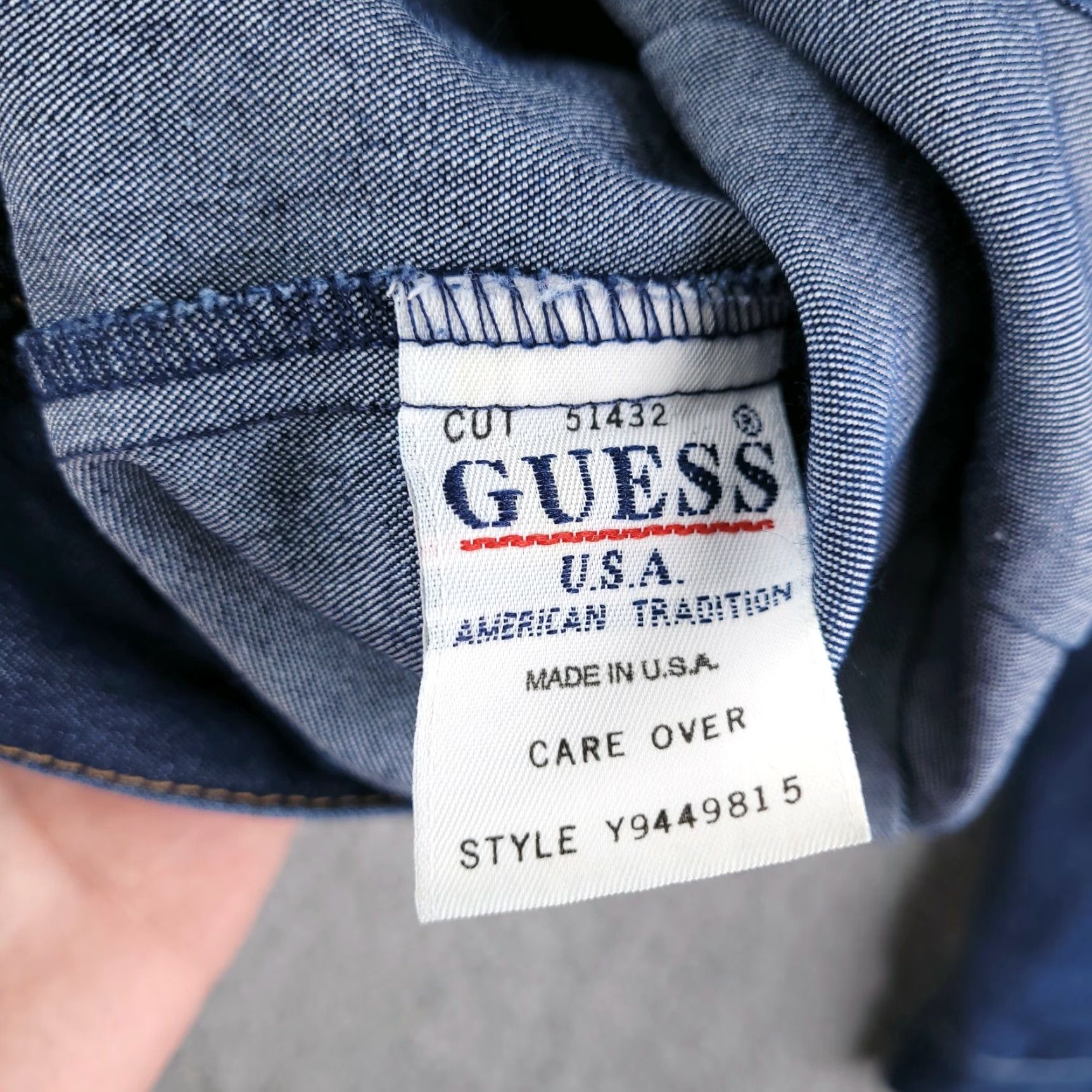 Guess VINTAGE GUESS Jacket Women Small Blue Denim Jean Jacket Button Rhinestone Made in USA Women Denim Jacket Rhinestone USA 90s Size 28" / US 6 / IT 42 - 7 Thumbnail