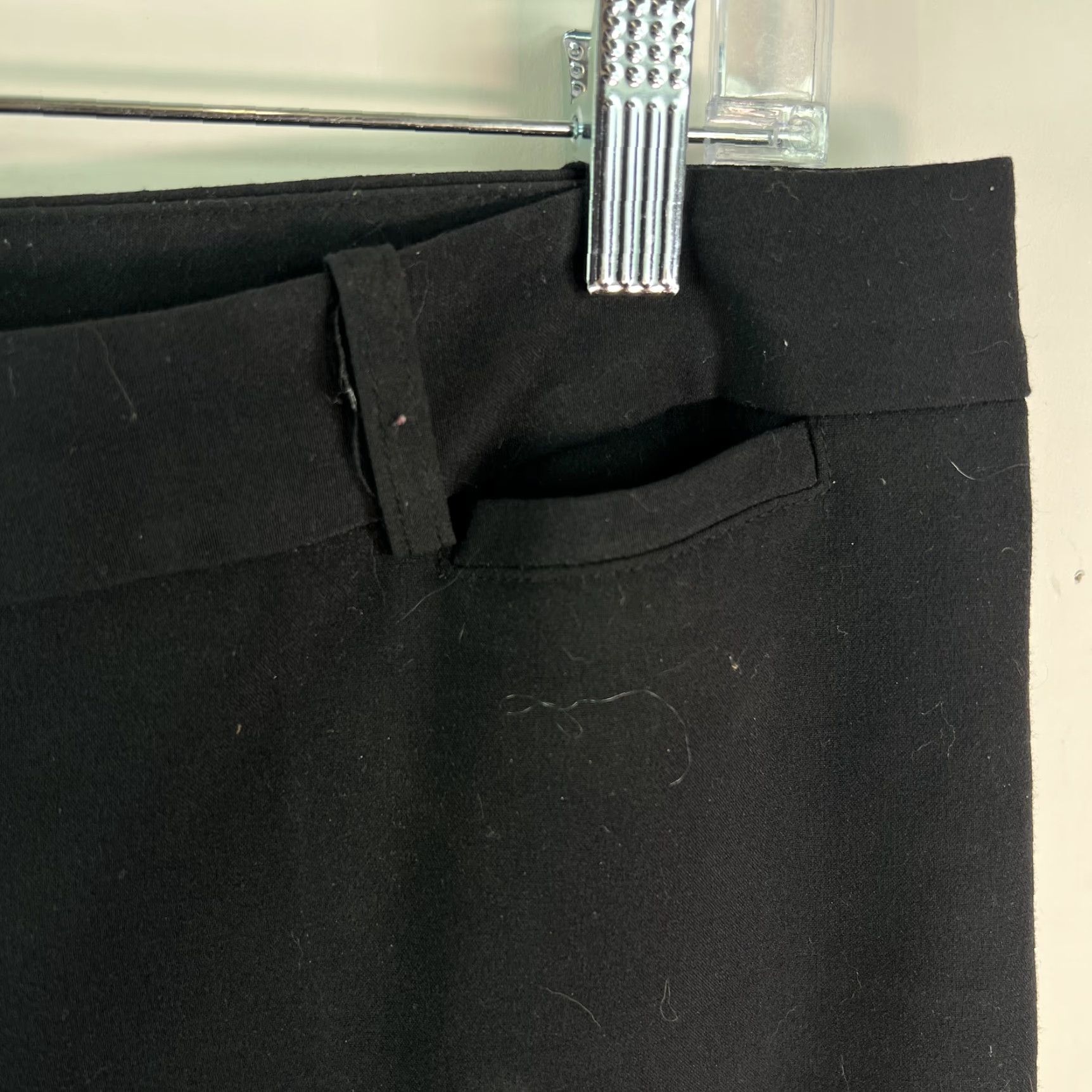 George George Womens Flat Front Low Rise Straight Leg Black Formal Dress Pants Size 8 Size 30" / US 8 / IT 44 - 5 Thumbnail