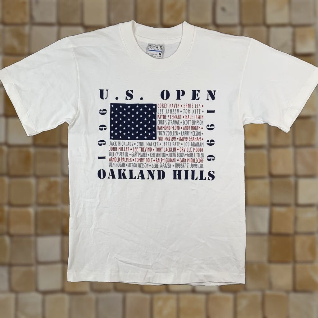 Vintage VINTAGE 90s US Open Golf Oakland Hills T Shirt Mens Medium White PGA Arnold Palmer Gear for Sports Embroidered Logo Sports Preppy Golf Retro Y2K Size US M / EU 48-50 / 2 - 1 Thumbnail