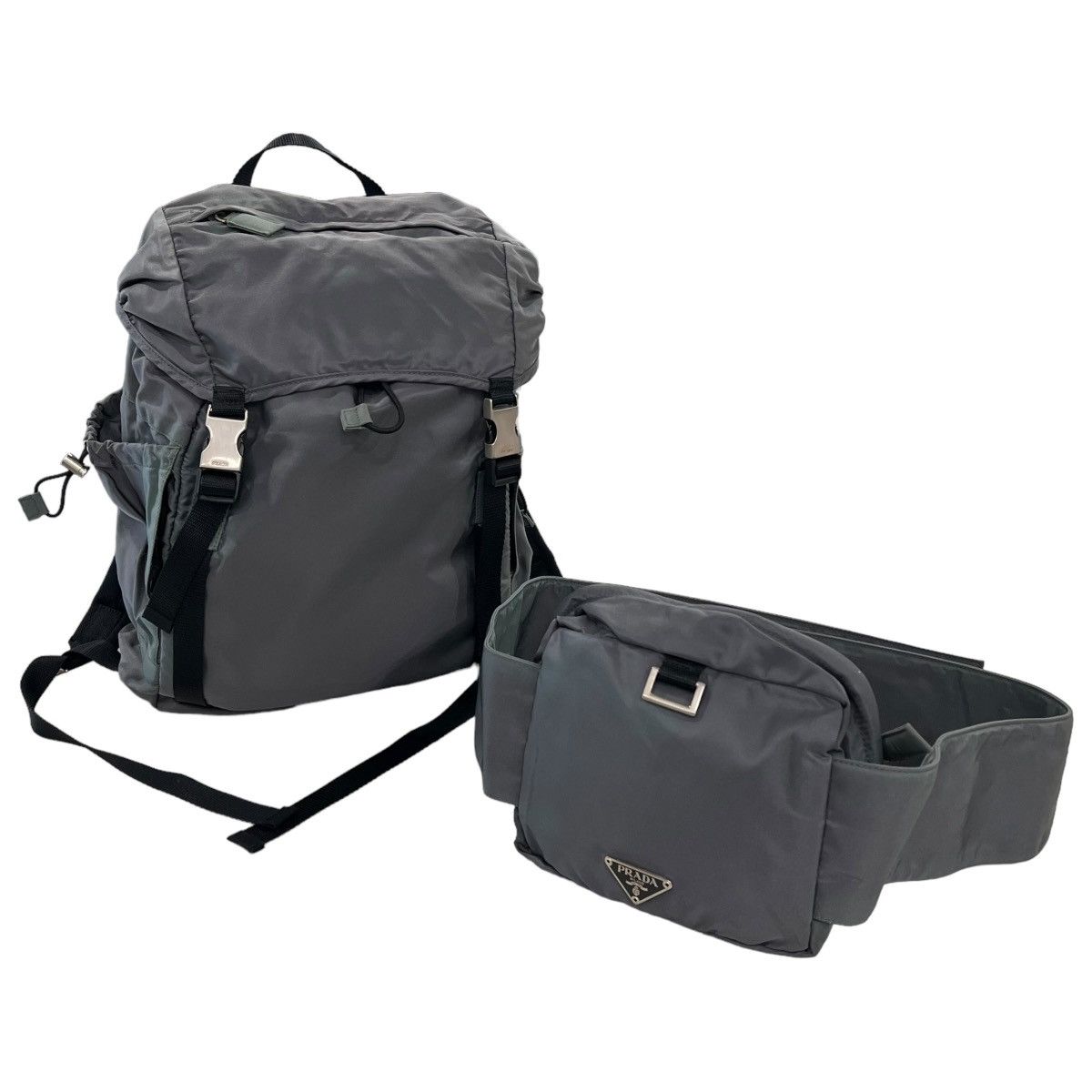 Prada 2-Piece Tessuto Nylon Backpack PRADA RE-NYLON TESSUTO+COCC Rucksack Backpack Bag Nylon  main image 4