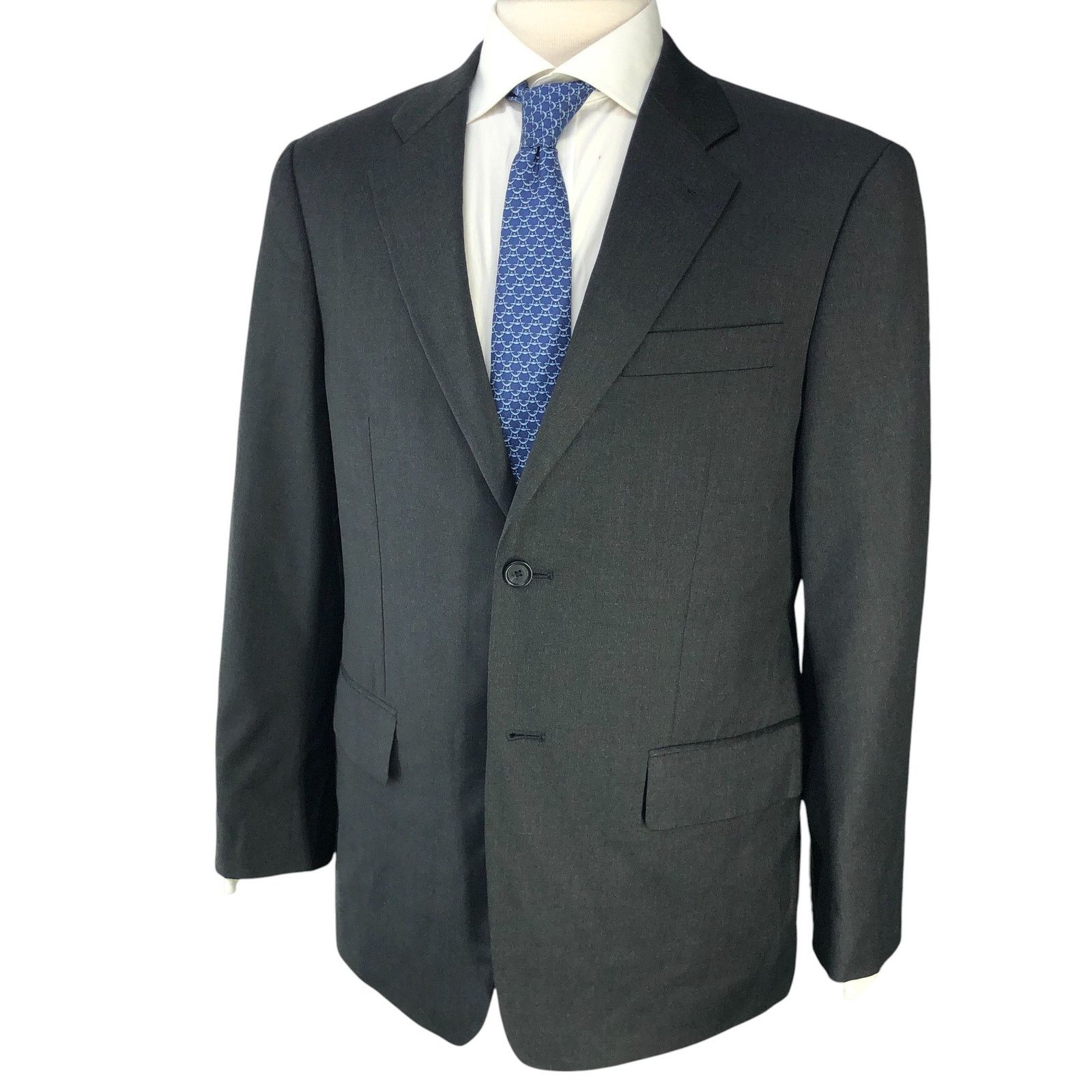 John W Nordstrom Size 42S Sport Coat 2 Button Charcoal Gray