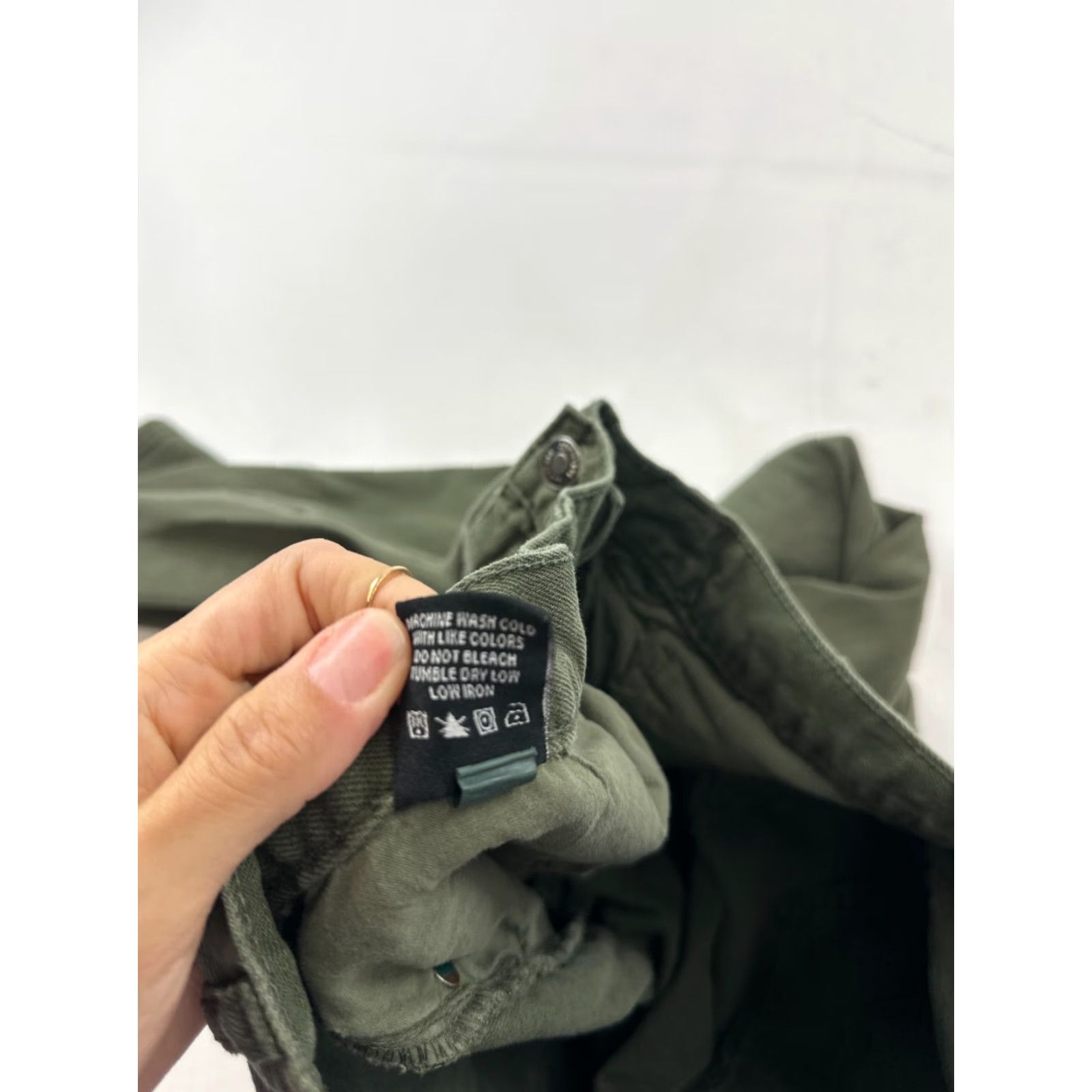 Vintage Commerce Jeans Mens 36x30 Green Relaxed Straight Fit Five Pocket Stretch Preppy Size US 36 / EU 52 - 7 Thumbnail