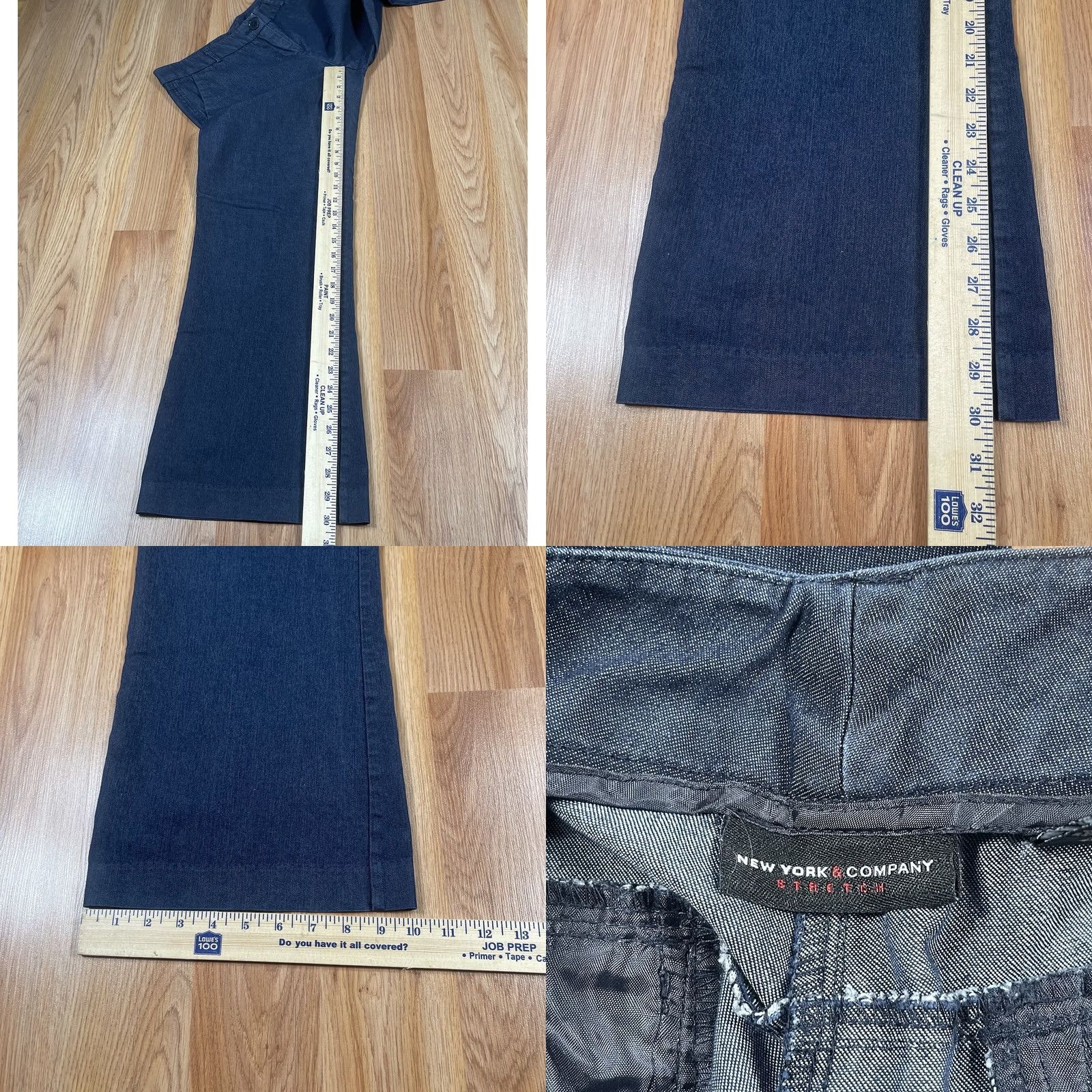 Vintage VINTAGE New York & Company Jeans Womens 4 Flare Leg Mid Rise Stretch Blue Denim Pants Jeans Size 27" / US 4 / IT 40 - 8 Thumbnail