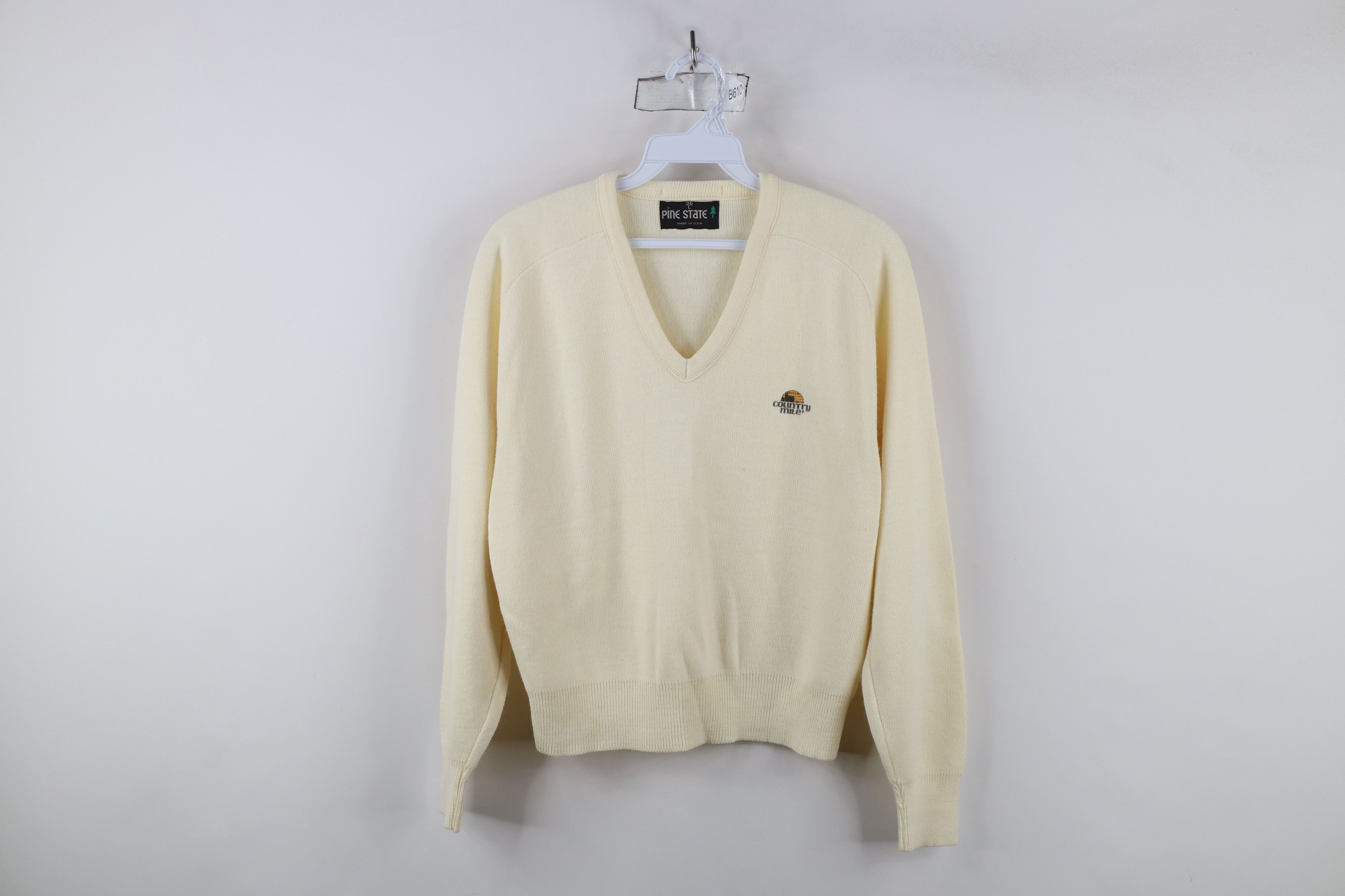 Vintage Vintage 70s Streetwear Feed Farmer Knit Sweater Cream USA Size L / US 10 / IT 46 - 1 Thumbnail