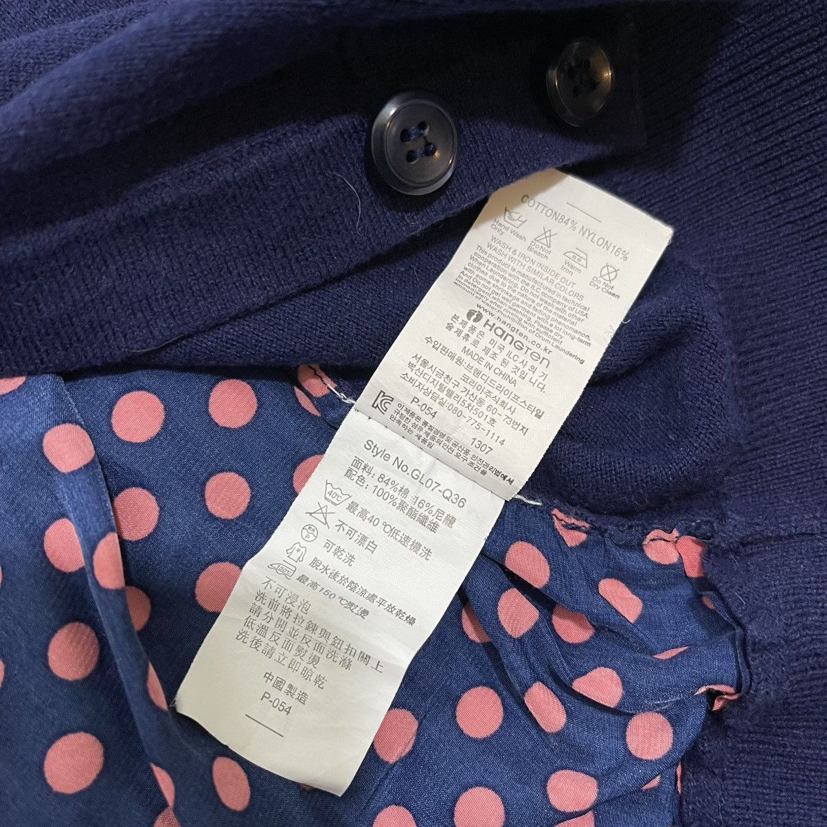 Hang Ten Hangten Navy Blue Cardigan with Polka Dot Back Size M / US 6-8 / IT 42-44 - 7 Thumbnail